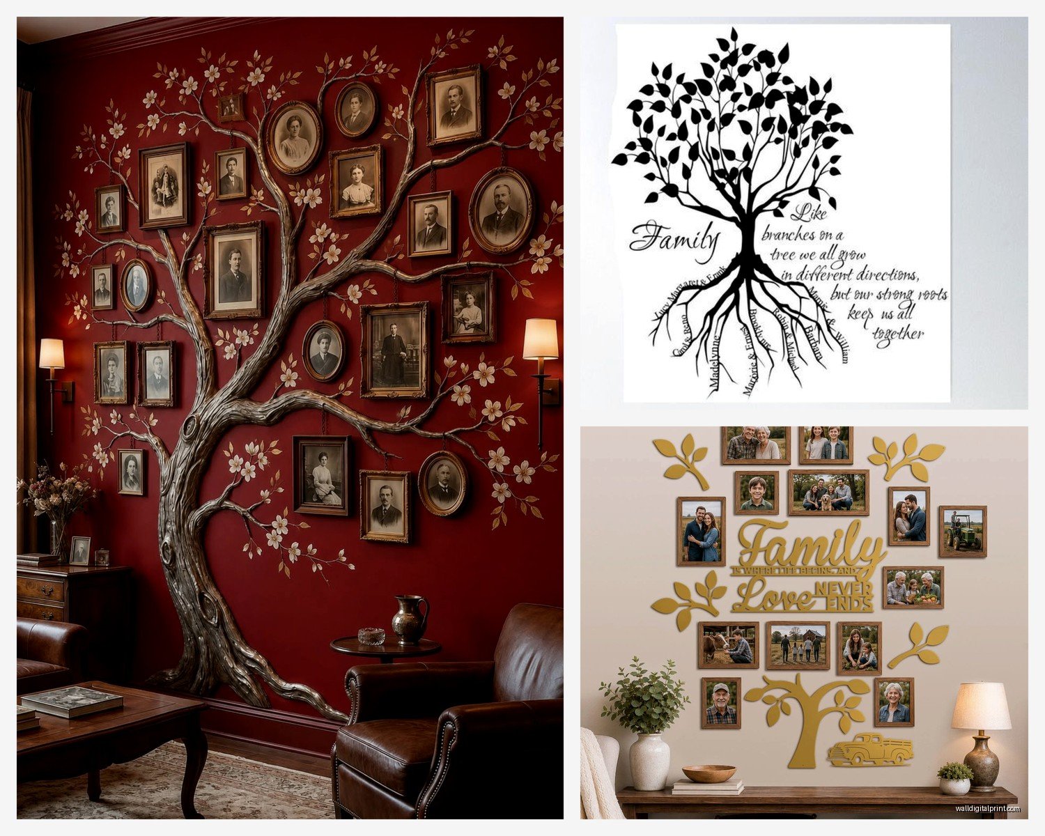 Family Tree Wall Art: Genealogy Heritage Ancestry Decor