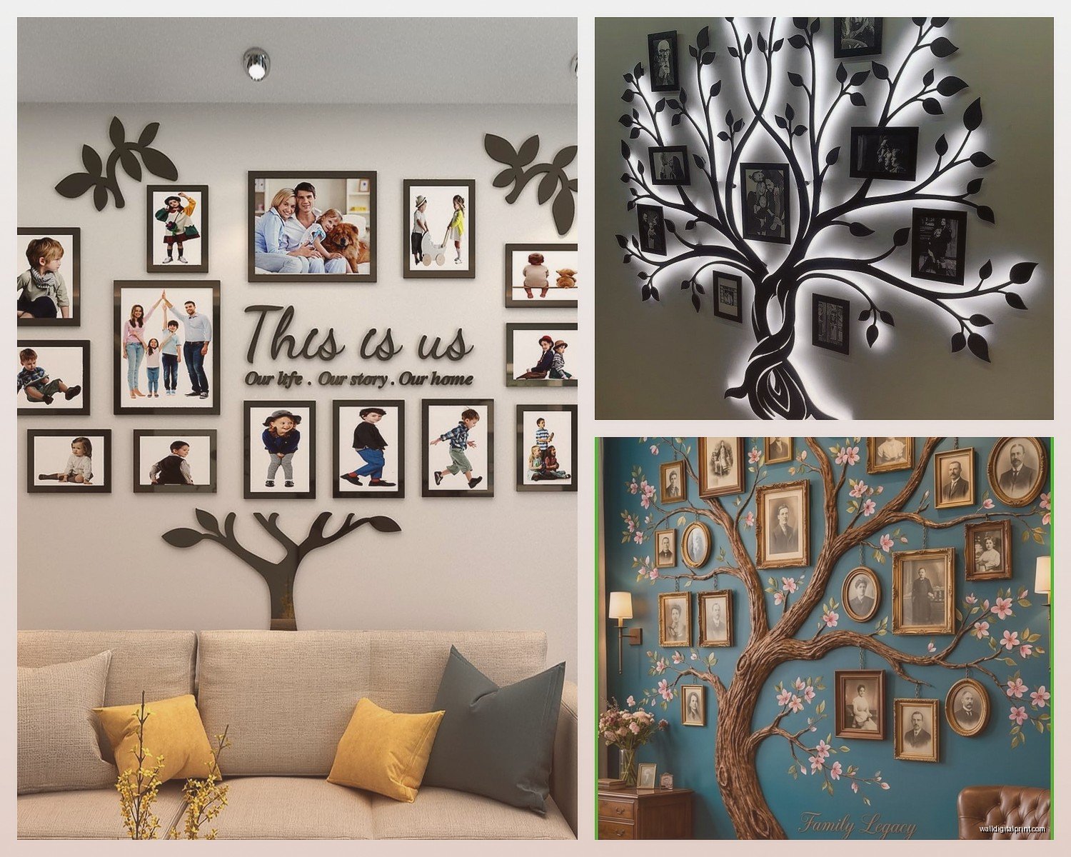 Family Tree Wall Art: Genealogy Heritage Ancestry Decor