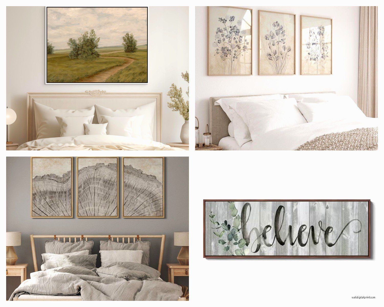 Farmhouse Wall Art for Bedroom: Rustic Country Sleep Space