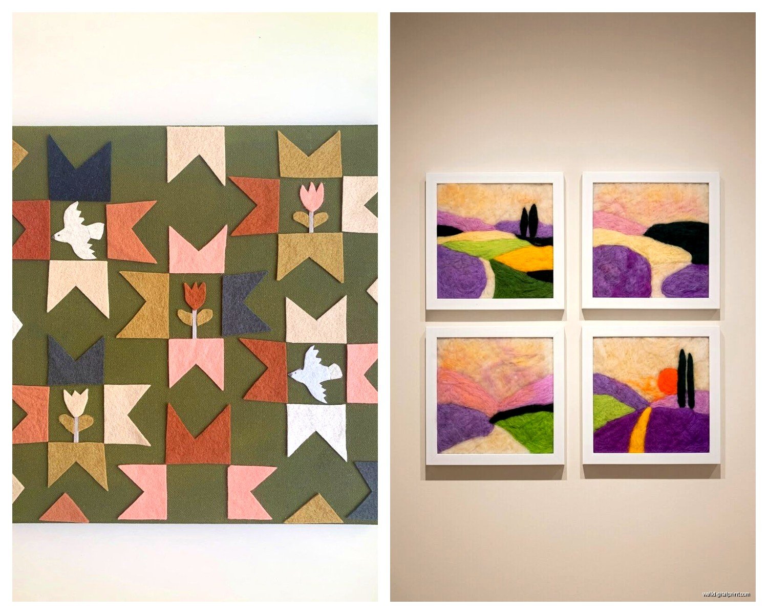 Felt Wall Art: Wool Fabric Soft Textile Material