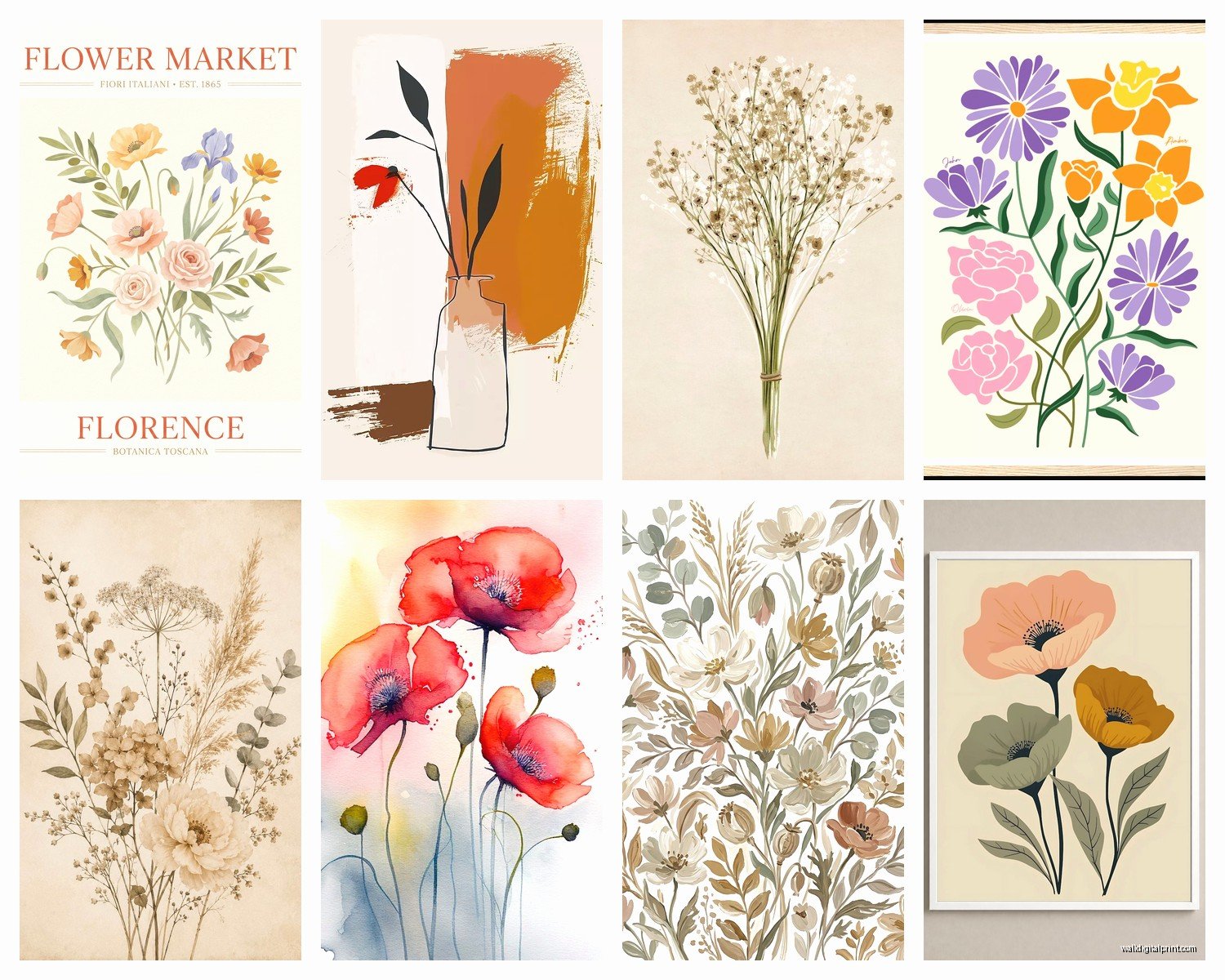Flower Wall Art Printable: Free Floral Botanical Downloads