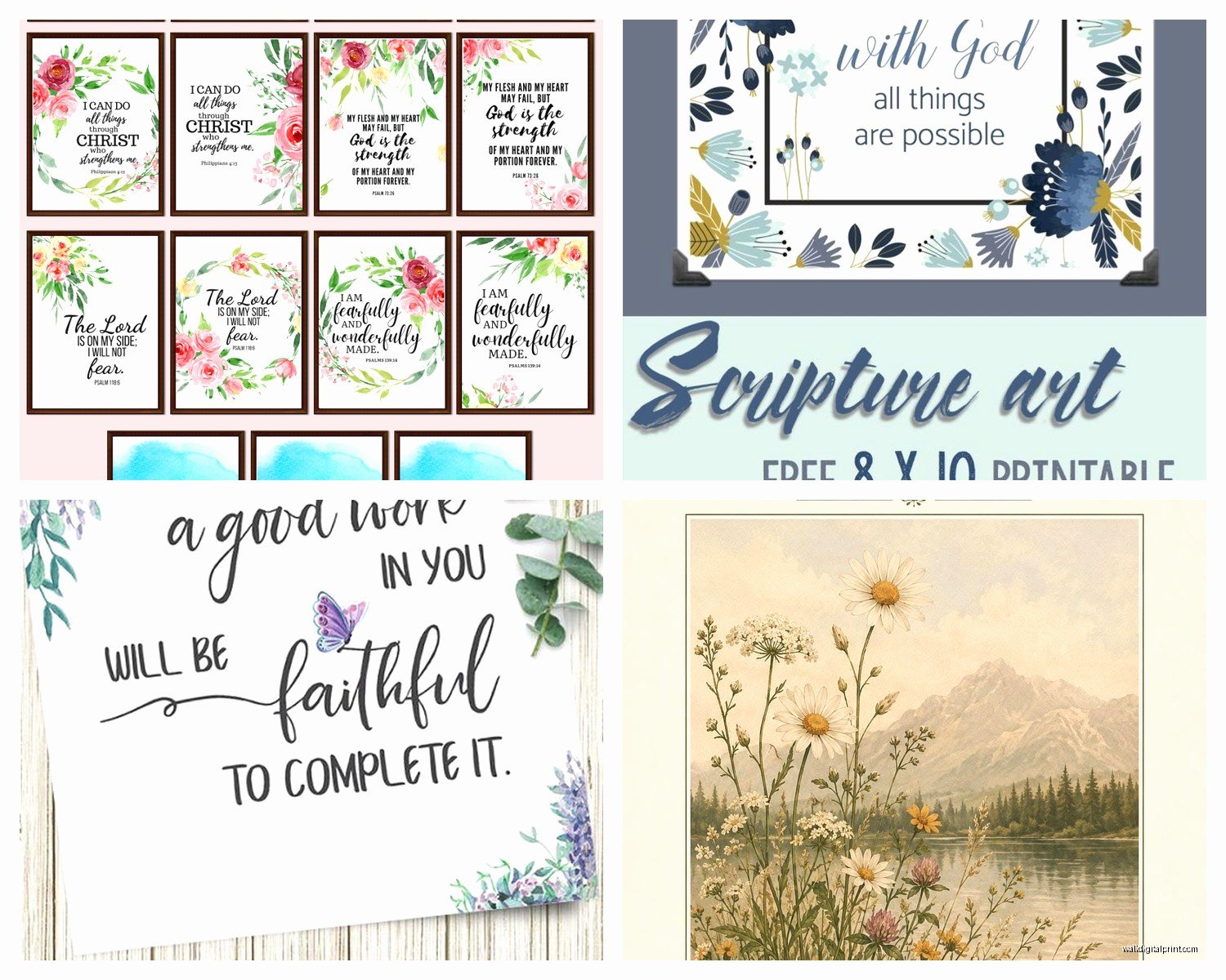 Free 8x10 Printable Wall Art: Standard Size Downloads