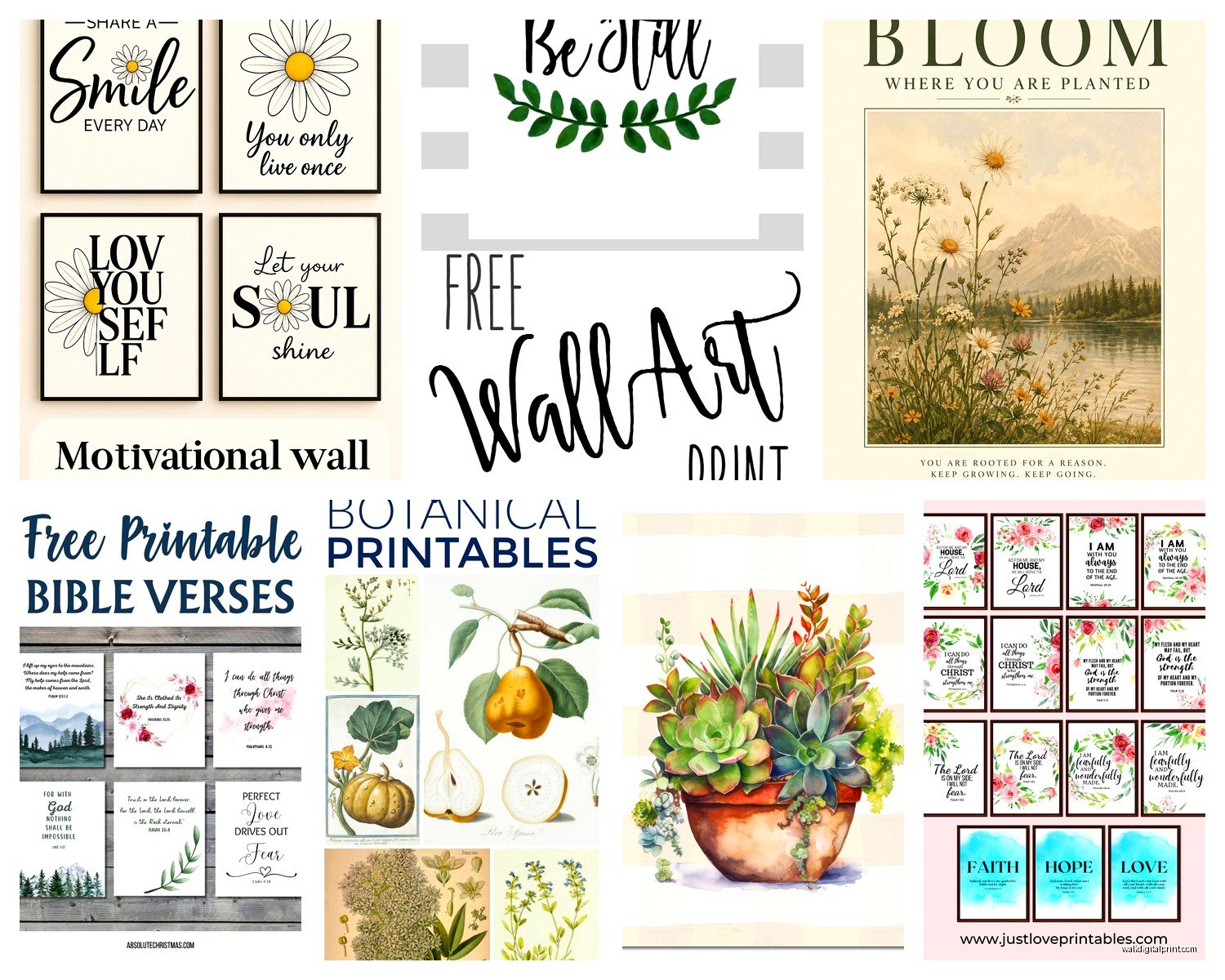 Free 8x10 Printable Wall Art: Standard Size Downloads