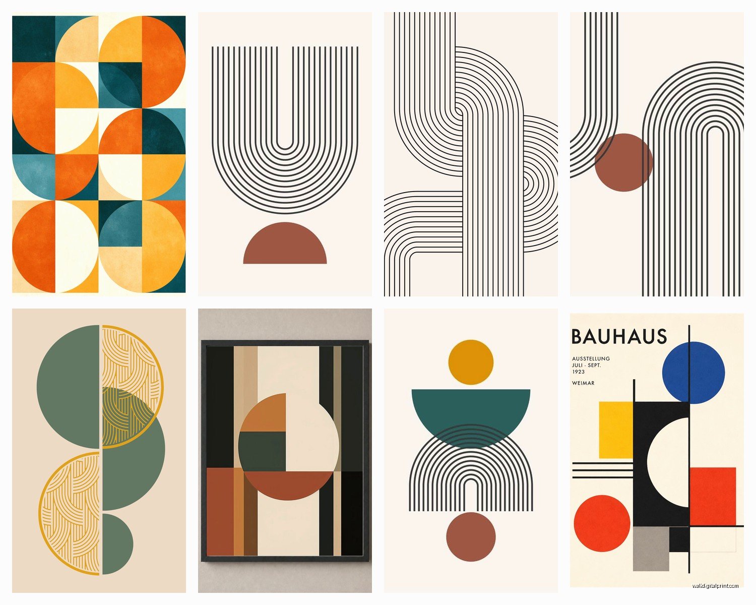 Geometric Prints Wall Art: Angular Shape Pattern Posters