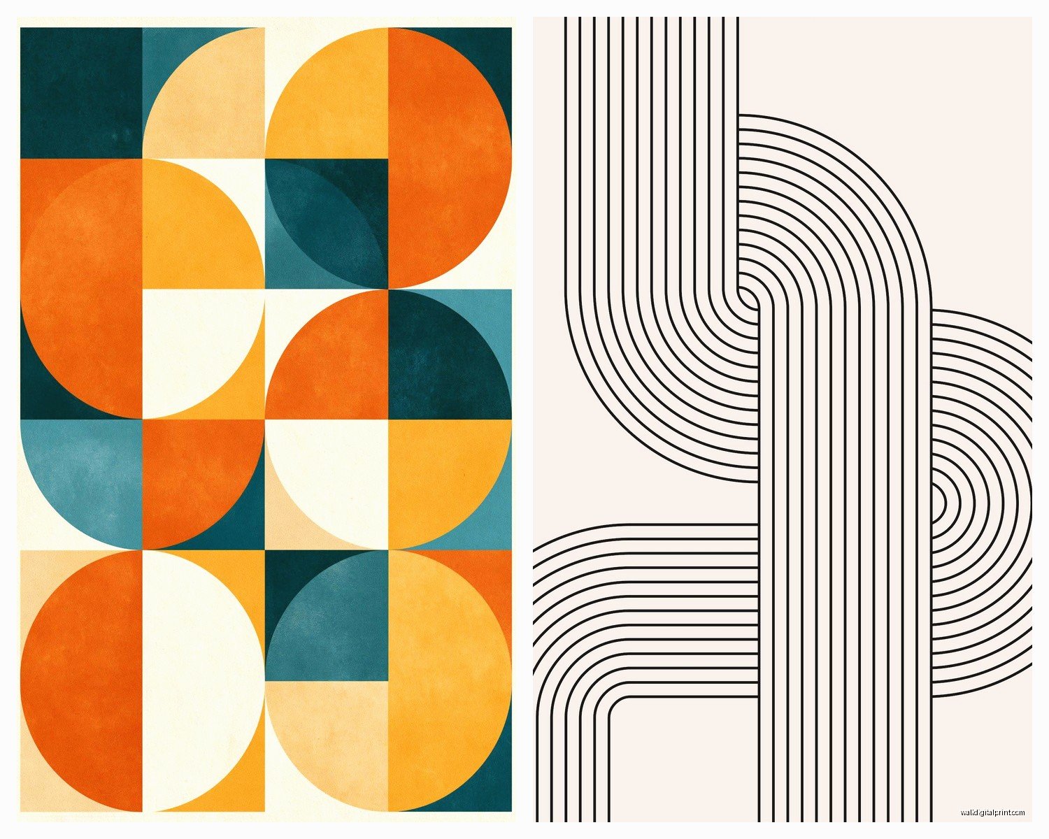Geometric Prints Wall Art: Angular Shape Pattern Posters