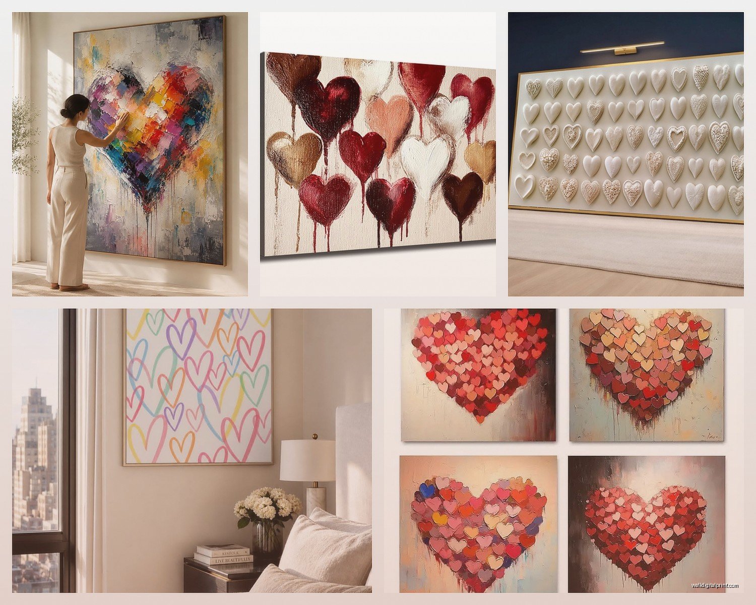 Heart Wall Art: Love Valentine Romance Symbol Decor