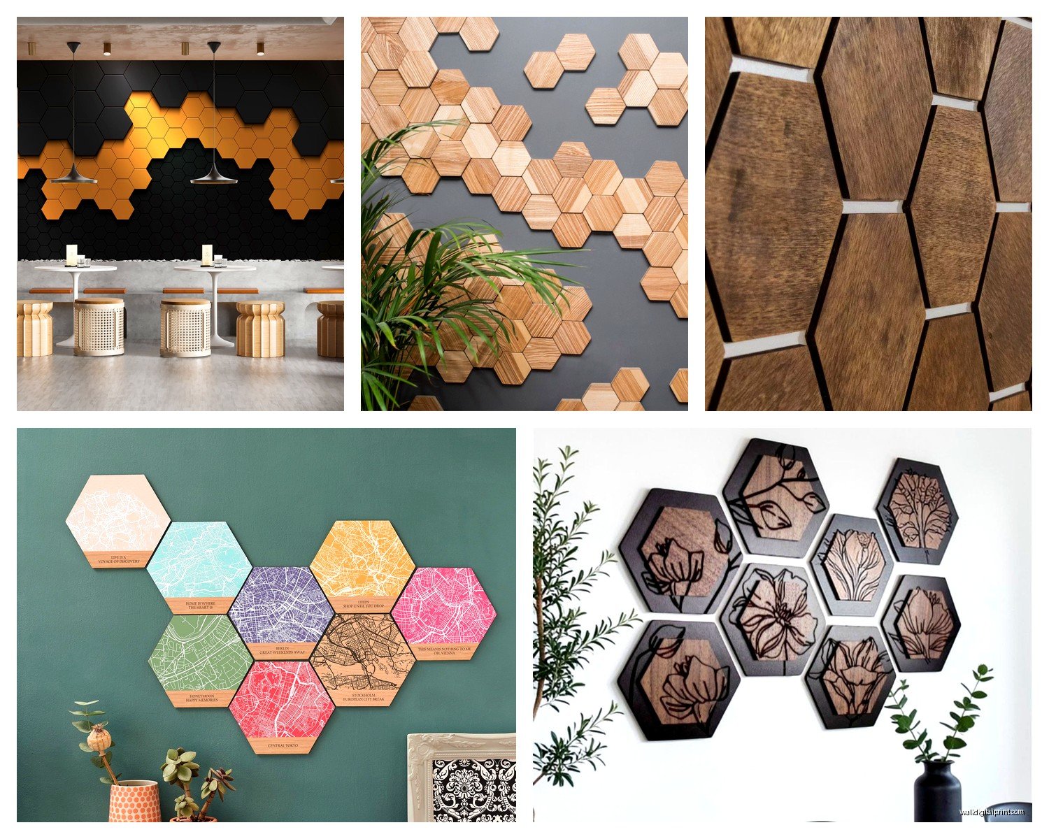 Hexagon Wall Art: Six-Sided Geometric Honeycomb Pattern