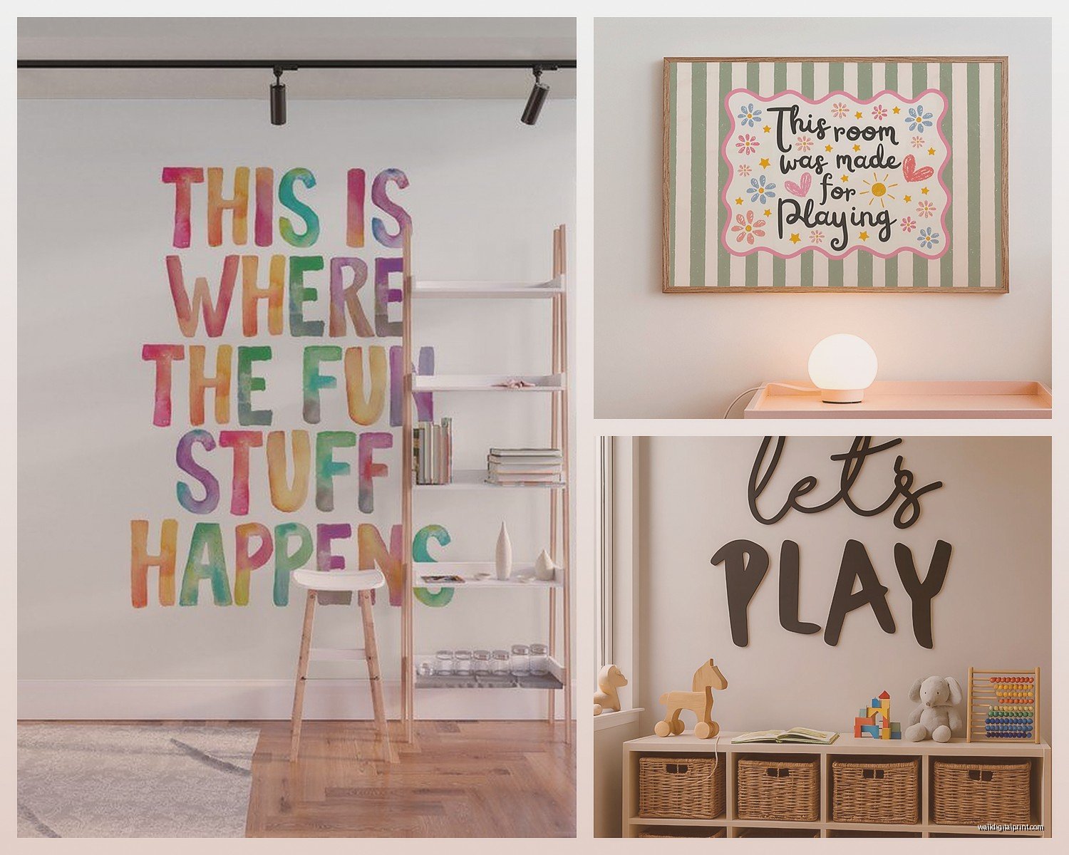Large Playroom Wall Art: Oversized Kids Activity Space