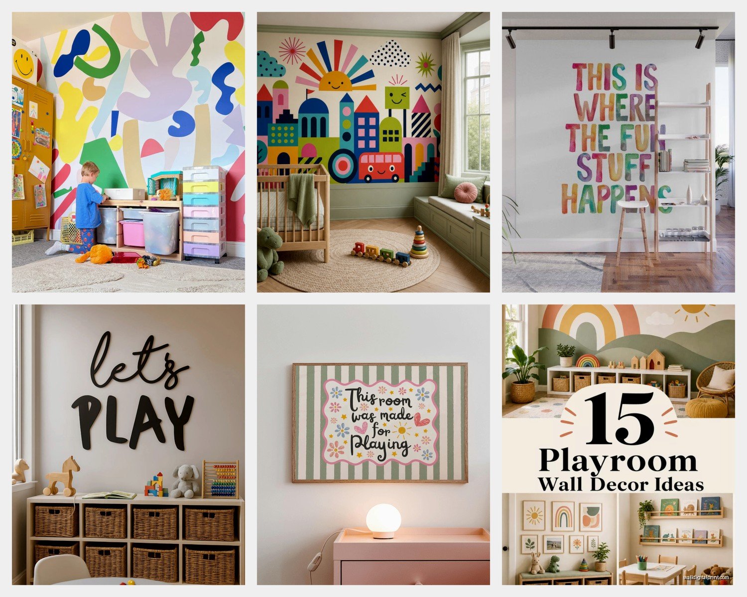 Large Playroom Wall Art: Oversized Kids Activity Space