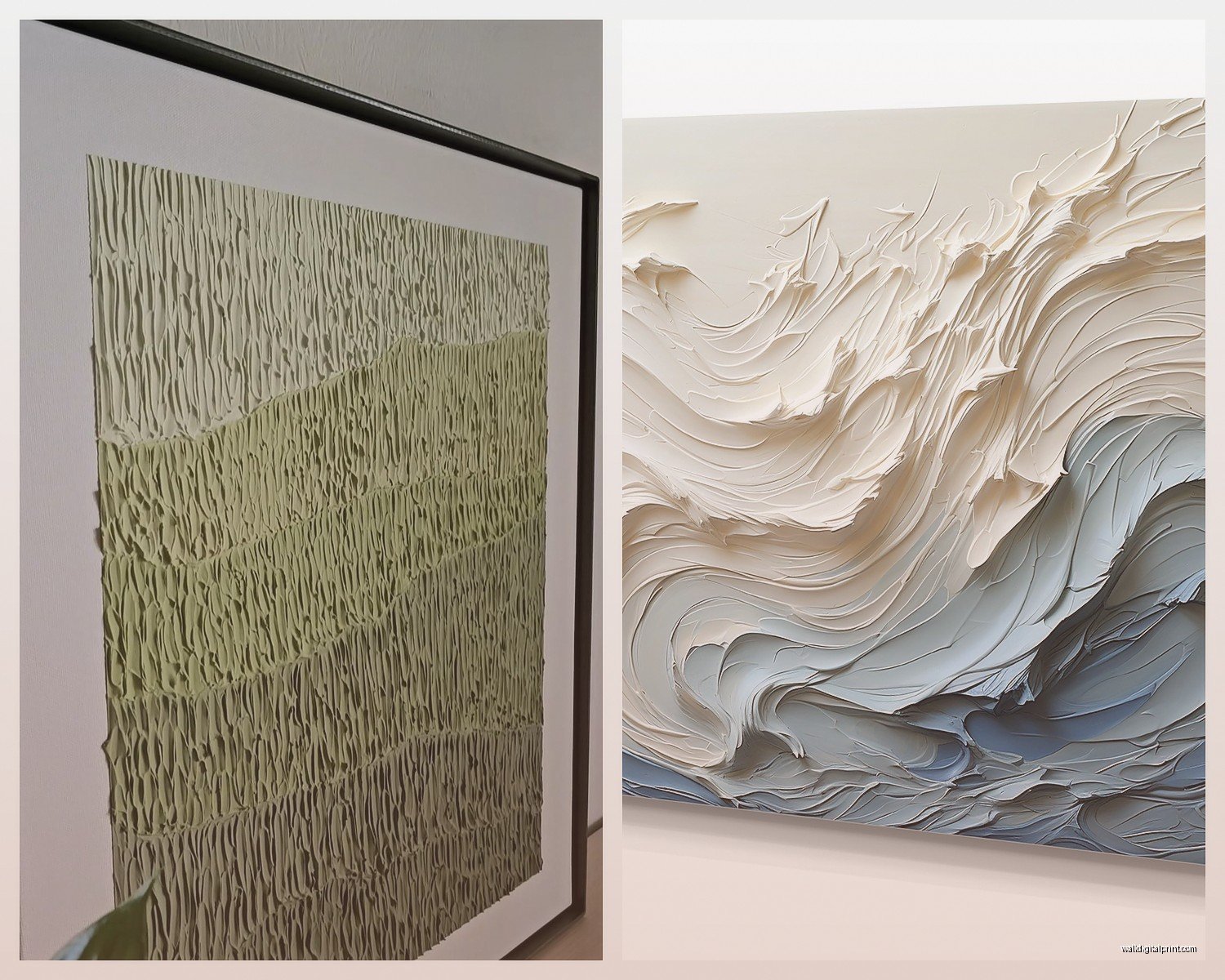Large Textured Wall Art: Oversized Dimensional Relief Pieces