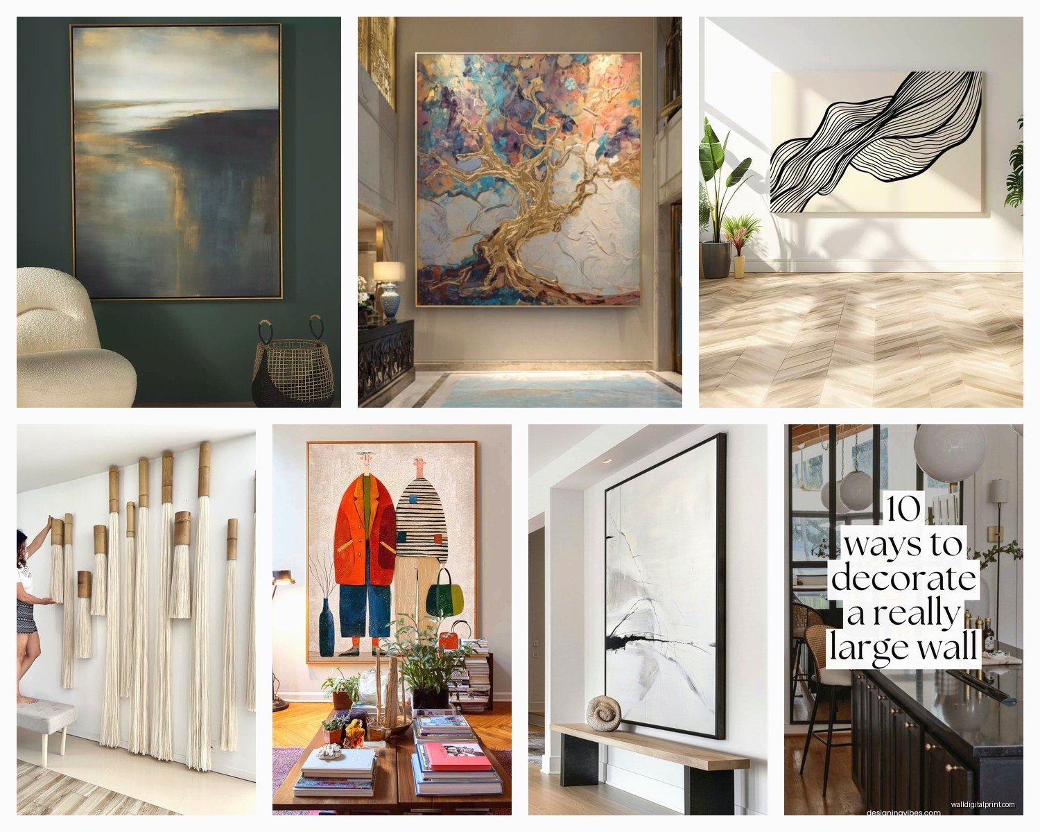 Large Wall Art for Hallway: Oversized Corridor Entry Decor