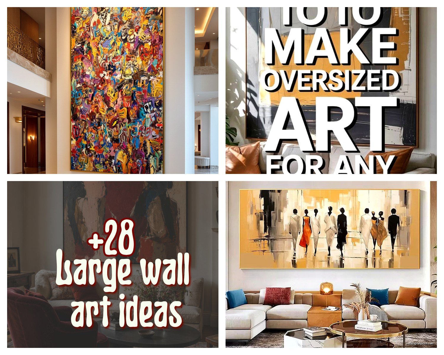 Large Wall Art for Living Room: Oversized Main Space Statement