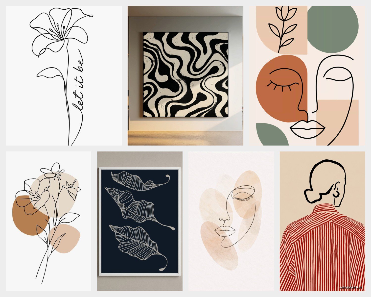 Line Art Wall Art: Minimalist Single-Line Drawing Designs