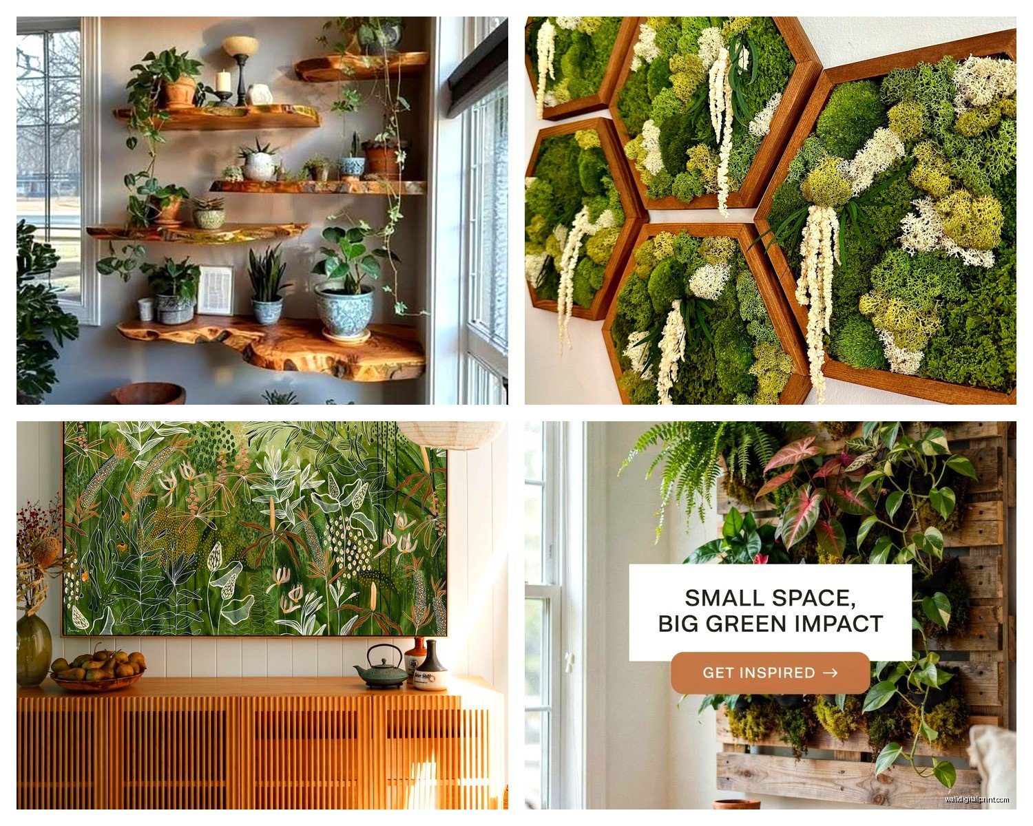 Living Wall Art Indoor: Plant Green Wall Interior Garden