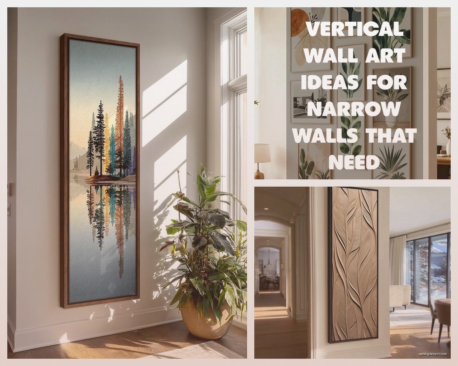 Long Narrow Wall Art: Slim Horizontal Vertical Pieces