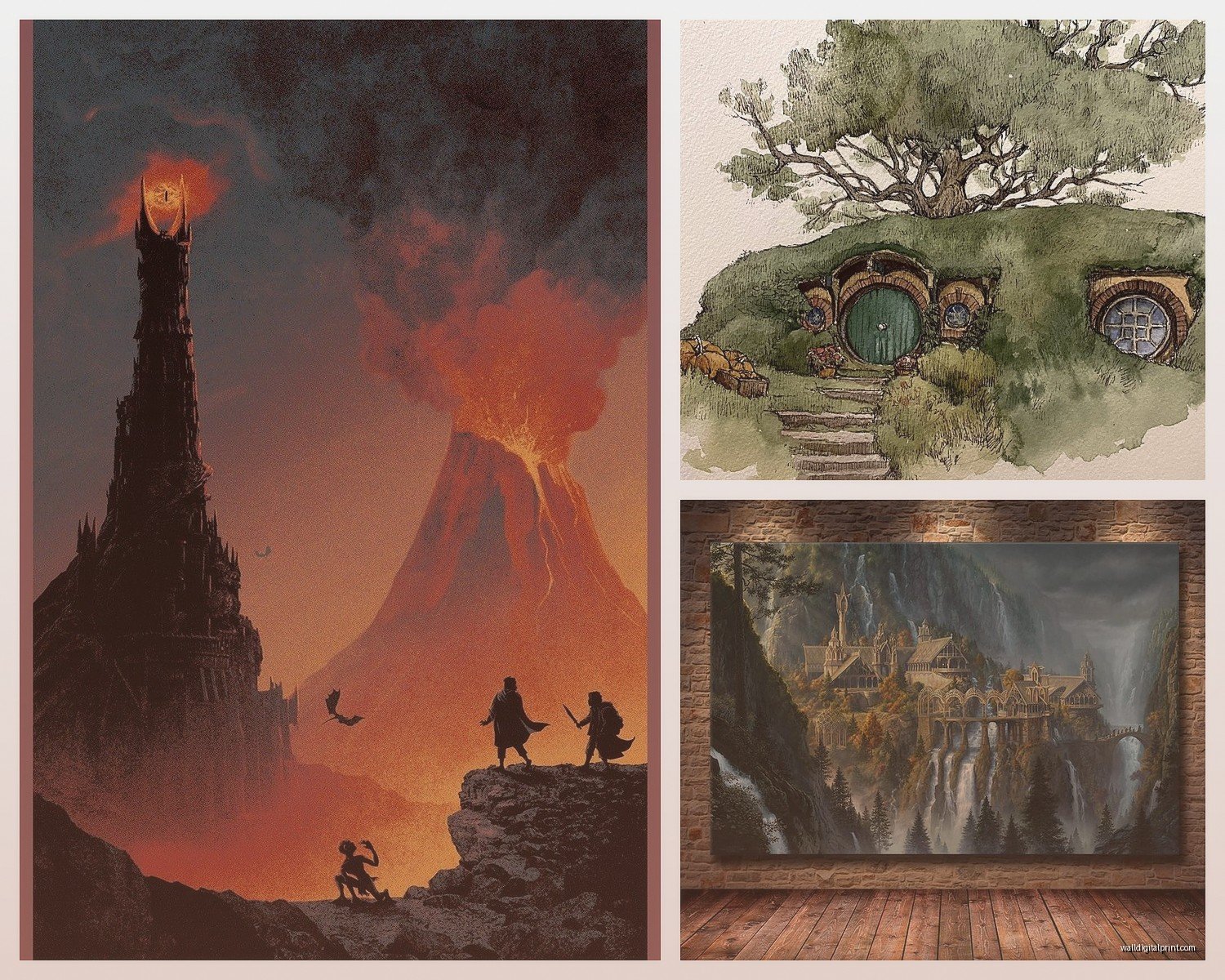 Lord of the Rings Wall Art: Middle Earth Tolkien Fantasy
