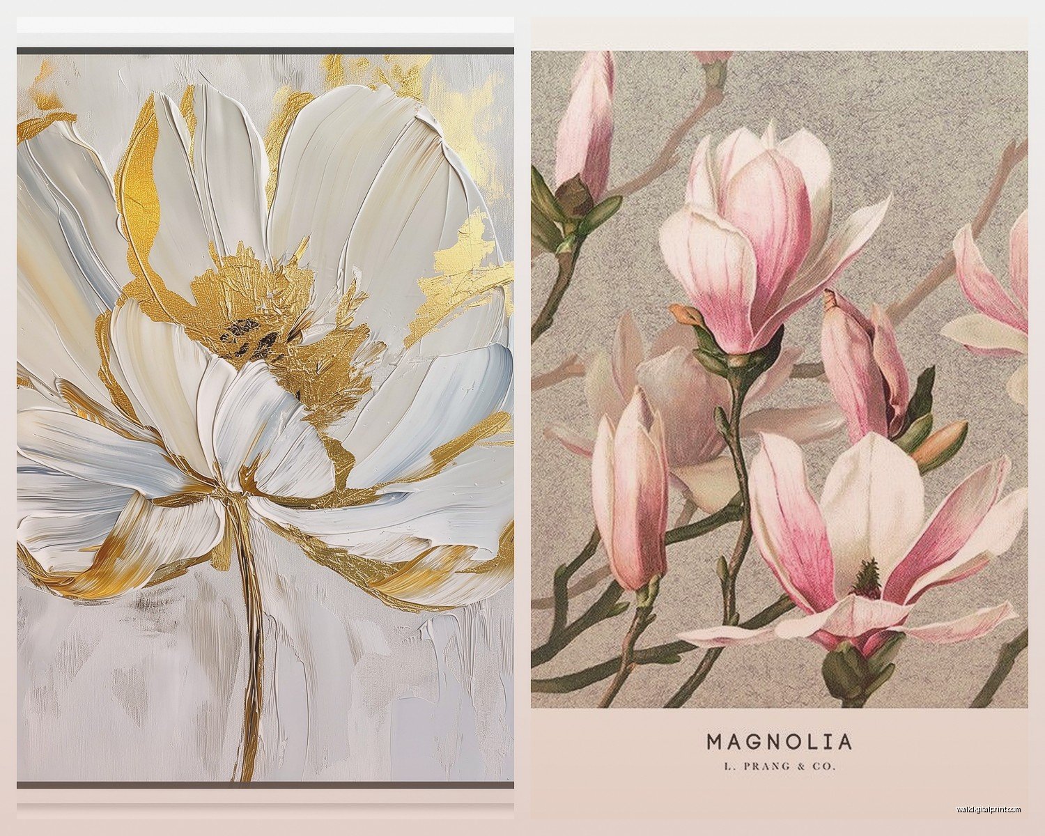 Magnolia Wall Art: Southern Flower Fixer Upper Farmhouse