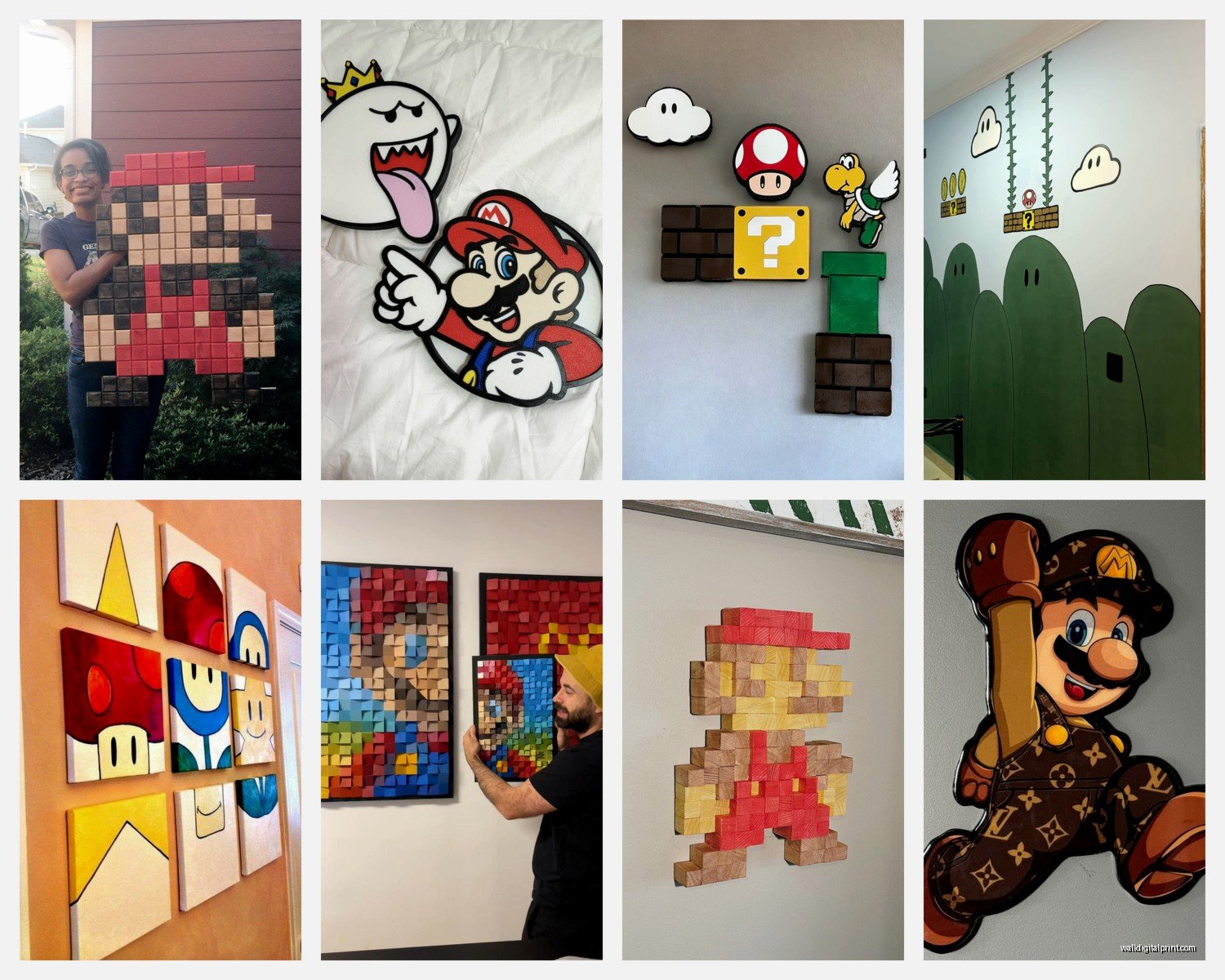 Mario Wall Art: Nintendo Video Game Plumber Character