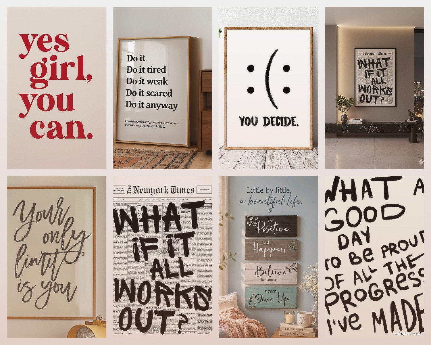 Motivational Wall Art for Bedroom: Inspirational Sleep Space Quotes