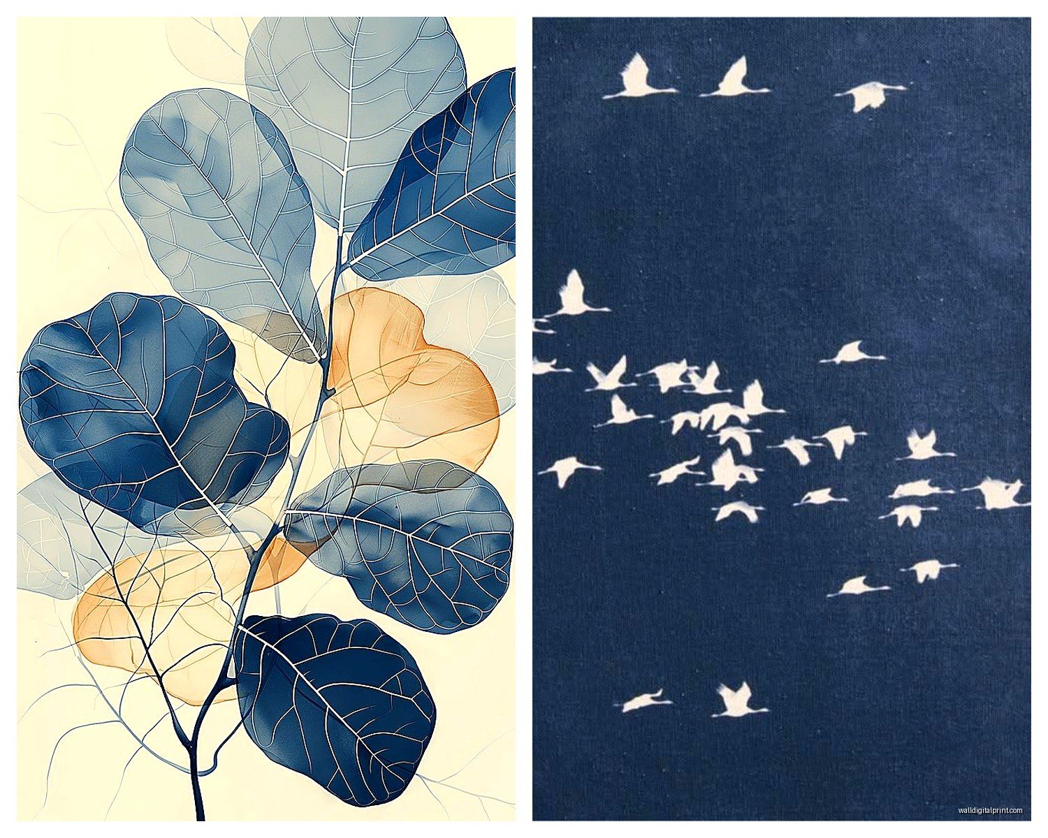 Navy Wall Art: Deep Blue Naval Ocean Dark Designs