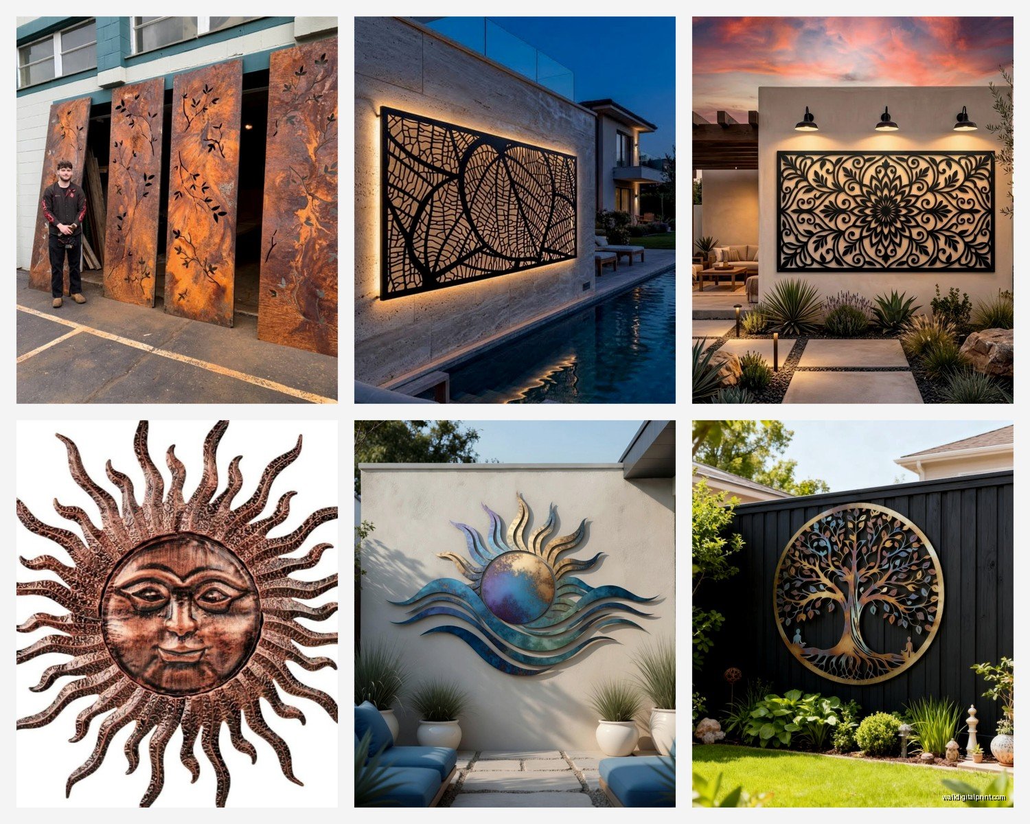 Outdoor Metal Wall Art: Weather-Resistant Garden Sculptures