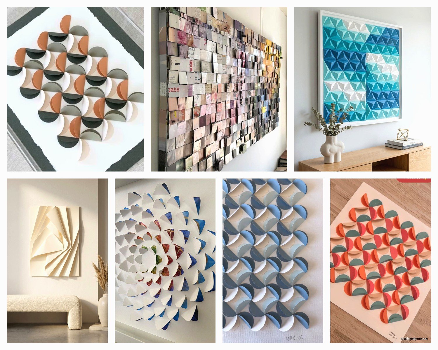Paper Wall Art: Origami Cutout Layered Craft Designs