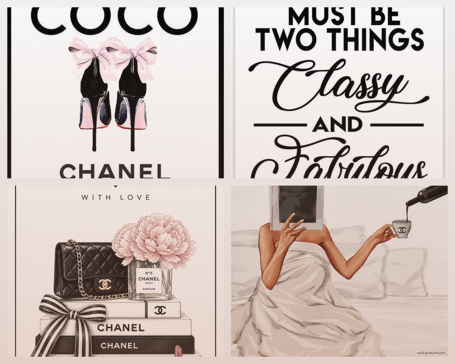 Printable Chanel Wall Art: Free Designer Fashion Downloads