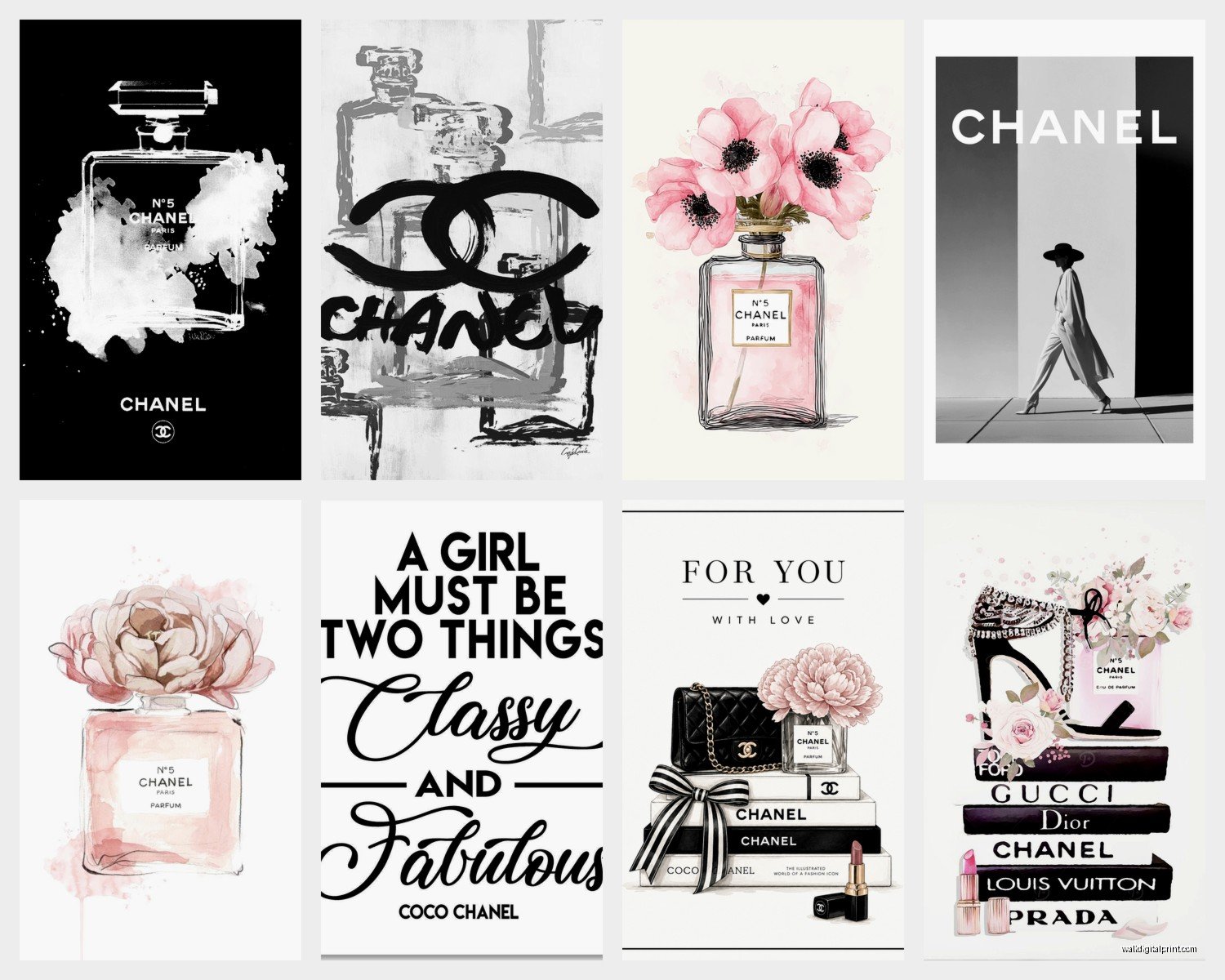 Printable Chanel Wall Art: Free Designer Fashion Downloads