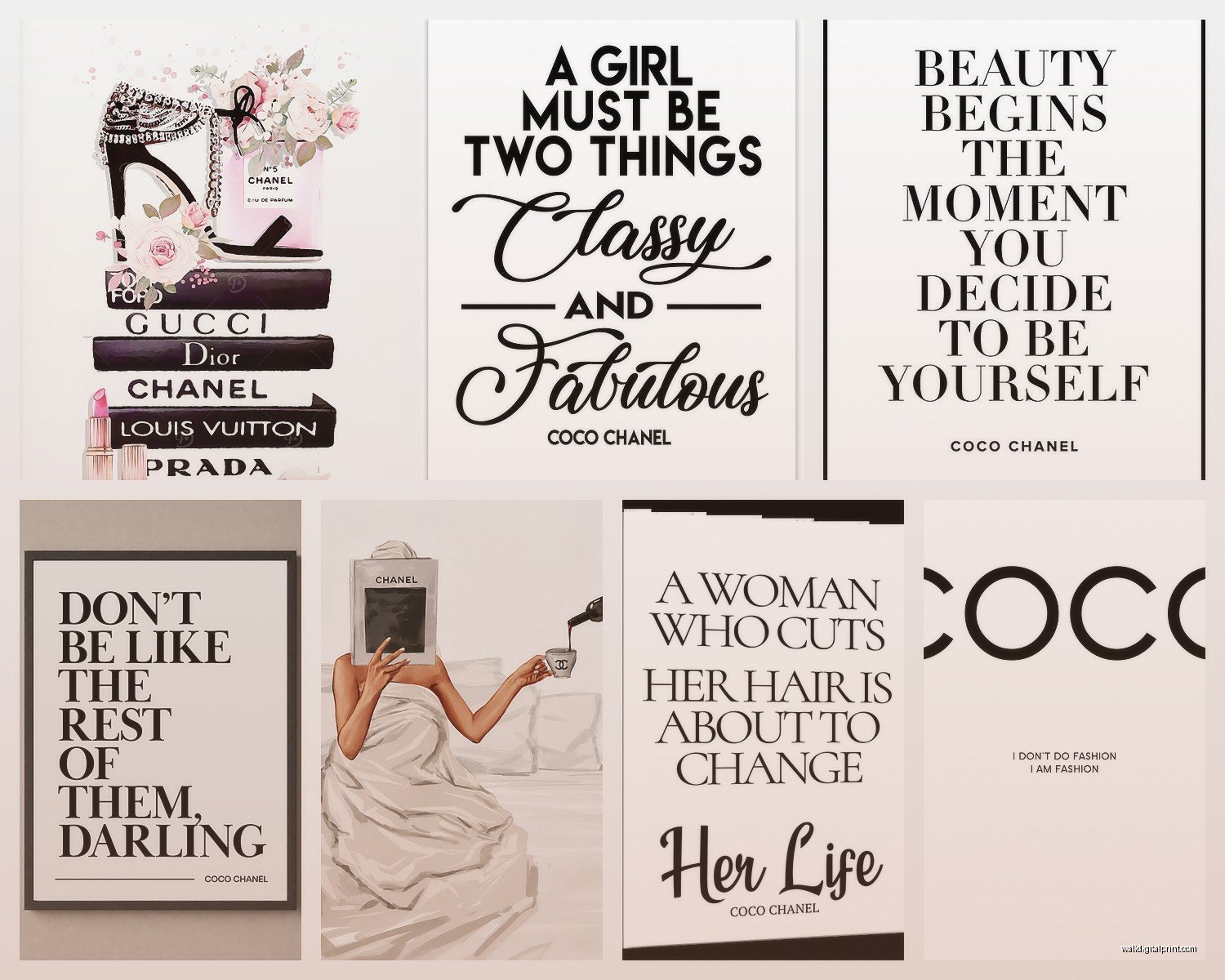 Printable Coco Chanel Wall Art: Free Fashion Downloads