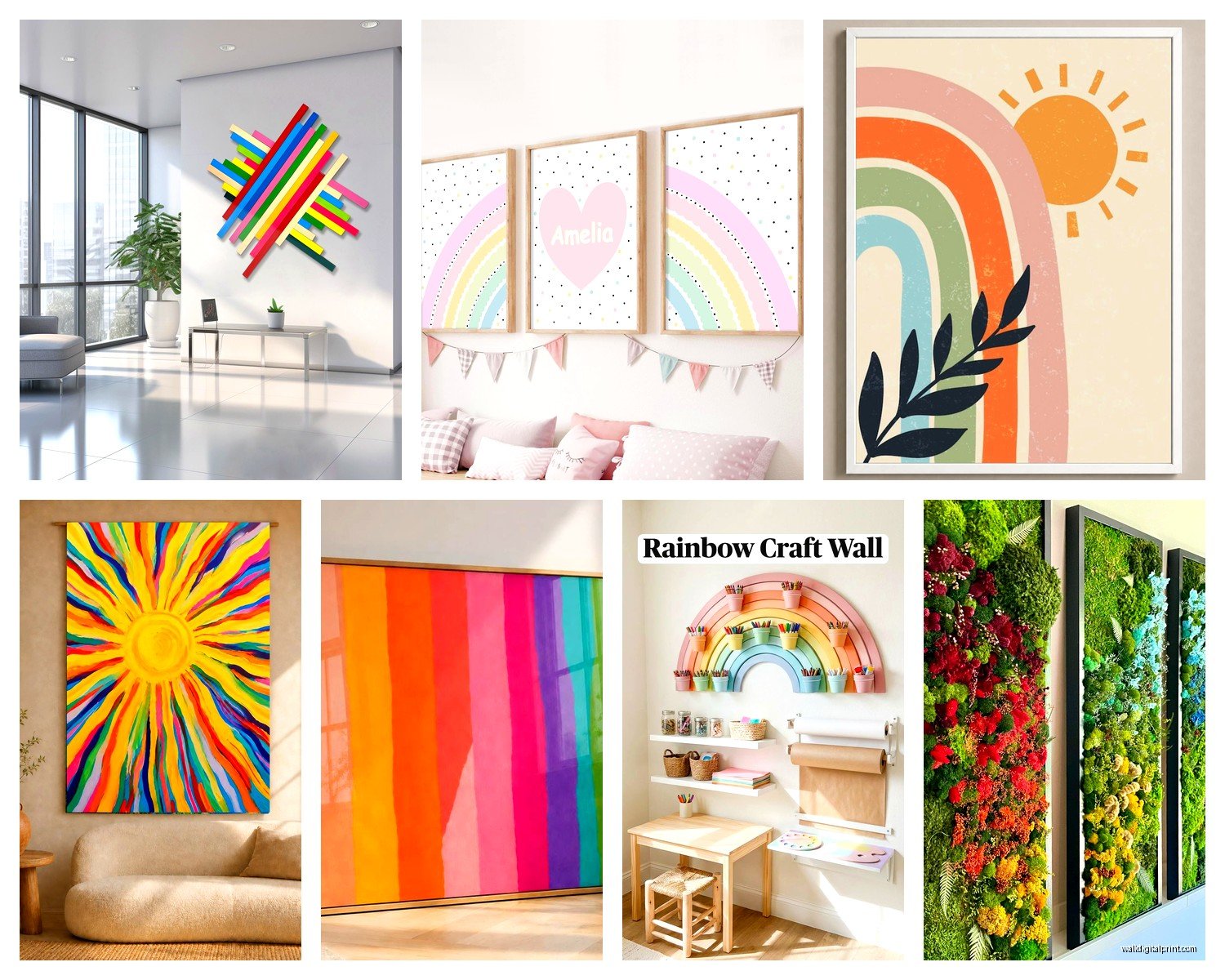 Rainbow Wall Art: Colorful Arc Pride Spectrum Decor