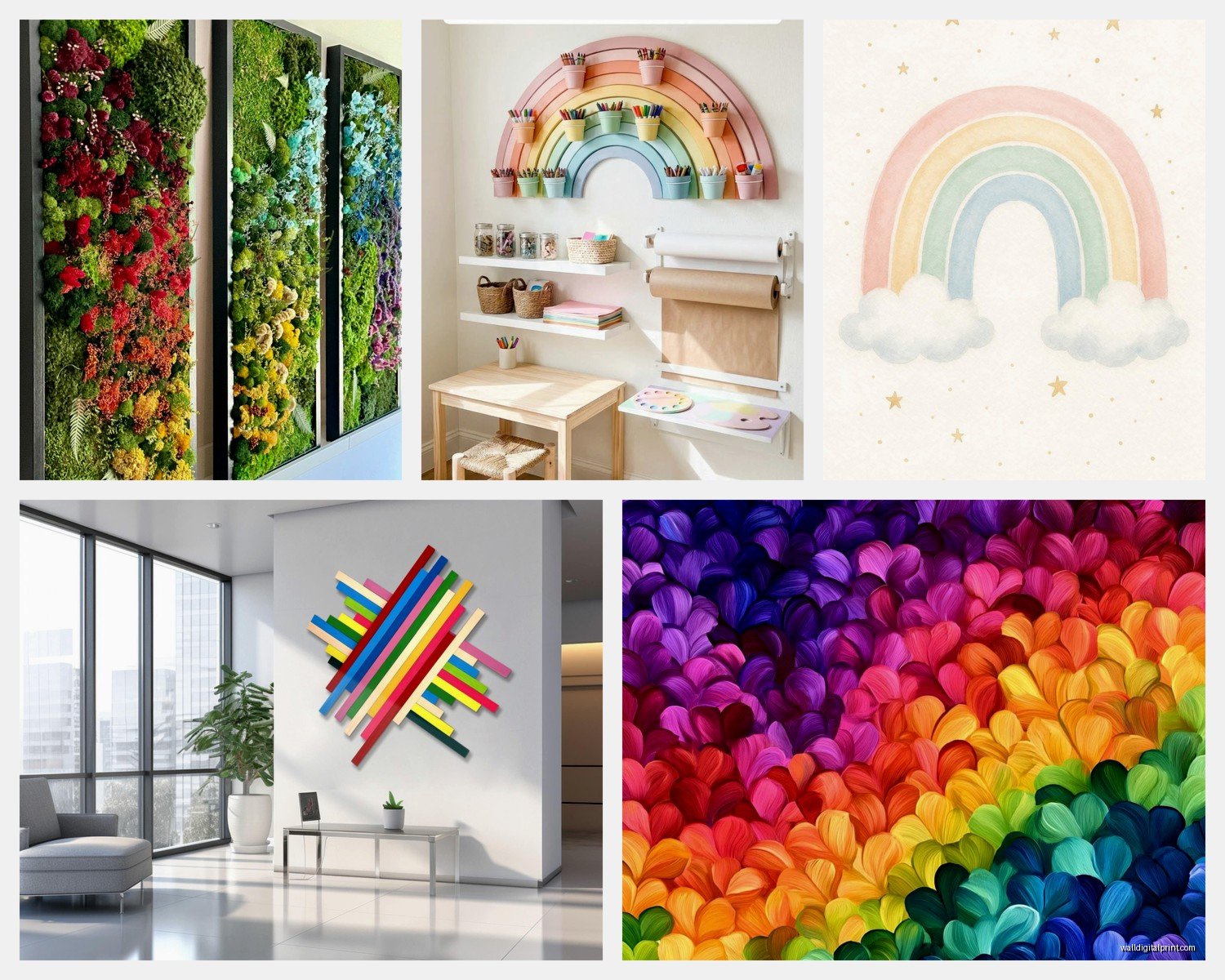 Rainbow Wall Art: Colorful Arc Pride Spectrum Decor