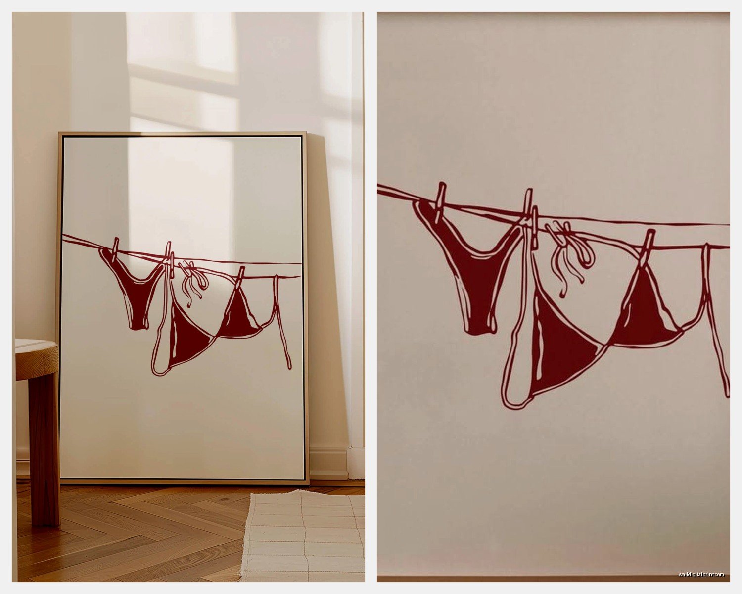 Red Bathroom Wall Art: Bold Crimson Bath Space Accents