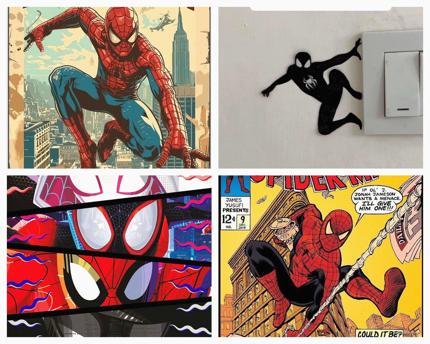 Spiderman Wall Art: Marvel Spider-Man Superhero Comic