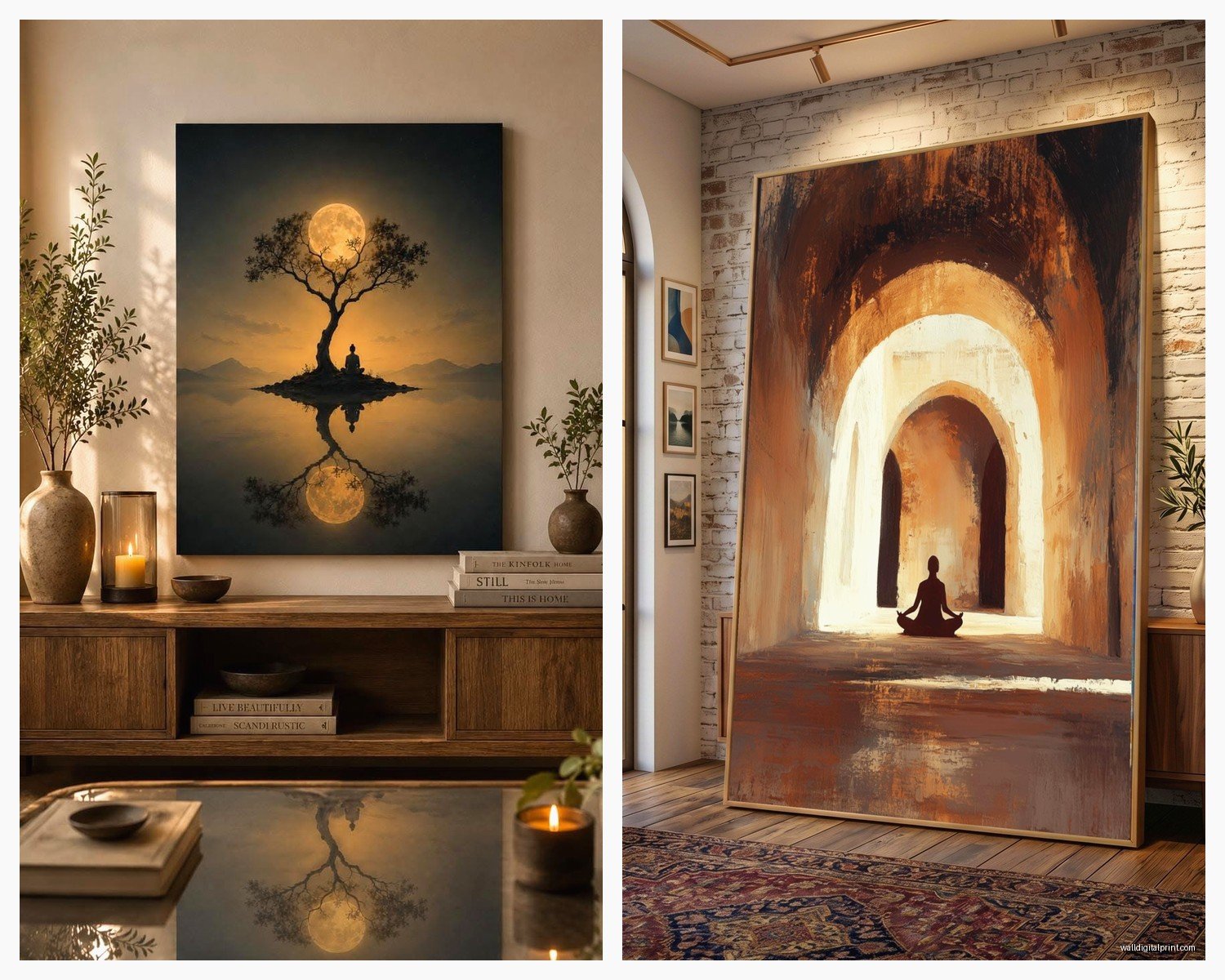 Spiritual Wall Art for Living Room: Meditation Main Space Decor