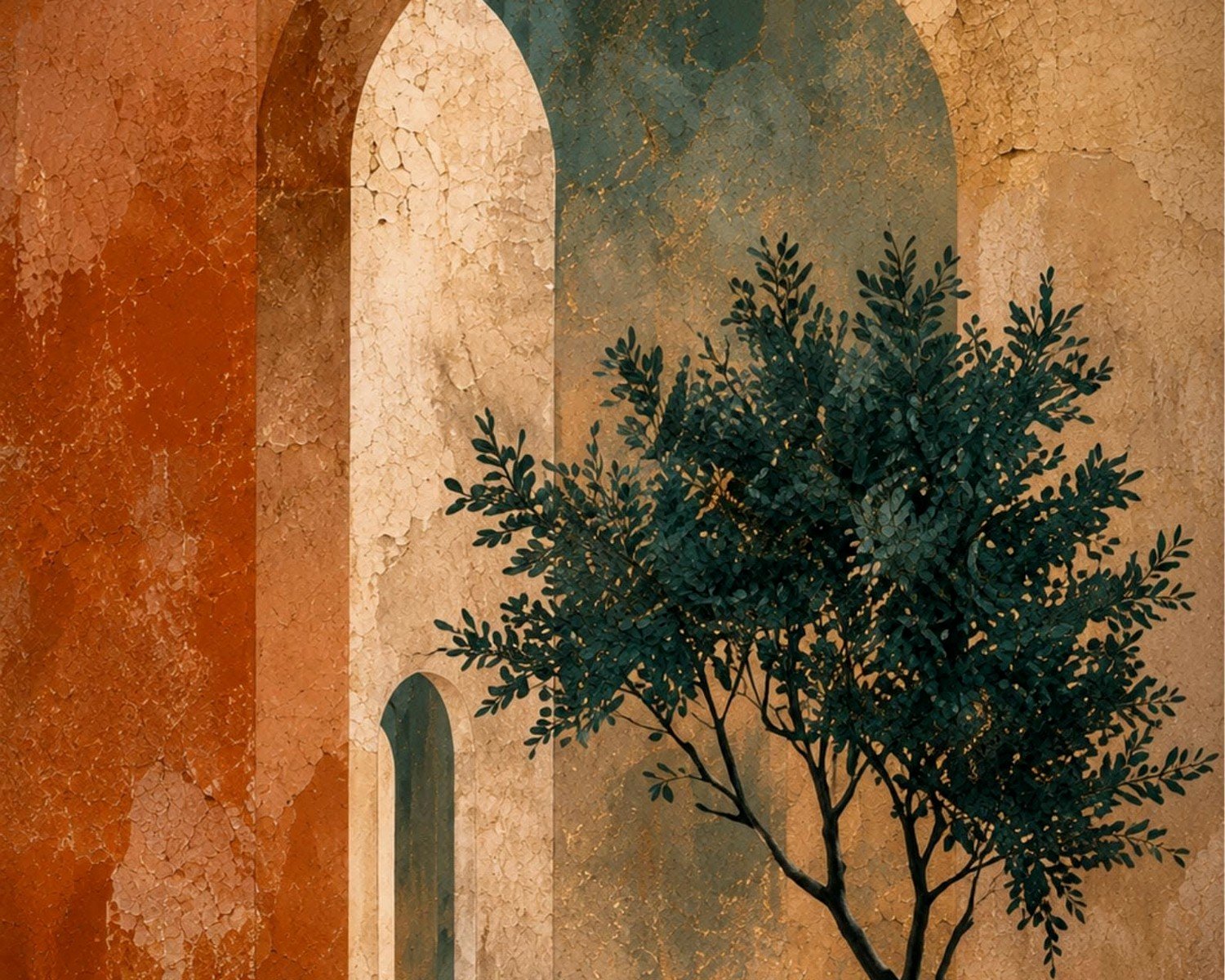 Terracotta Wall Art: Clay Orange Earth Tone Rustic Designs