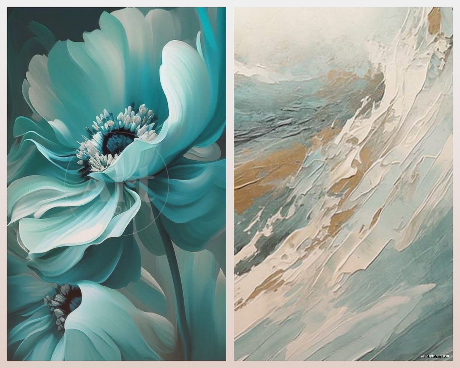 Turquoise Wall Art: Aqua Blue Green Ocean Tropical Color