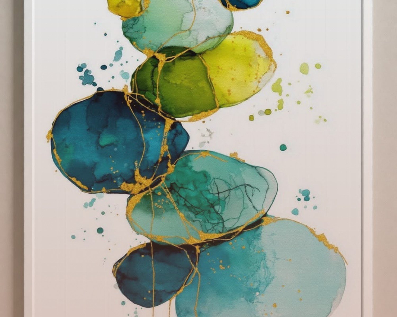 Turquoise Wall Art for Living Room: Aqua Blue Main Space