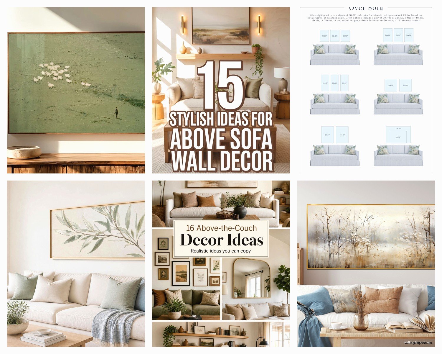 Wall Art Above Couch: Sofa Height Placement Guide