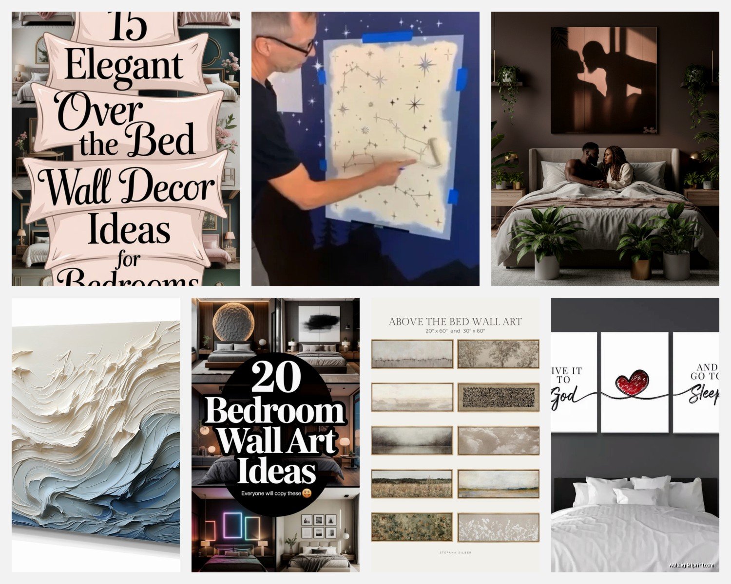 Wall Art Decor for Bedroom: Sleep Space Decorative Designs