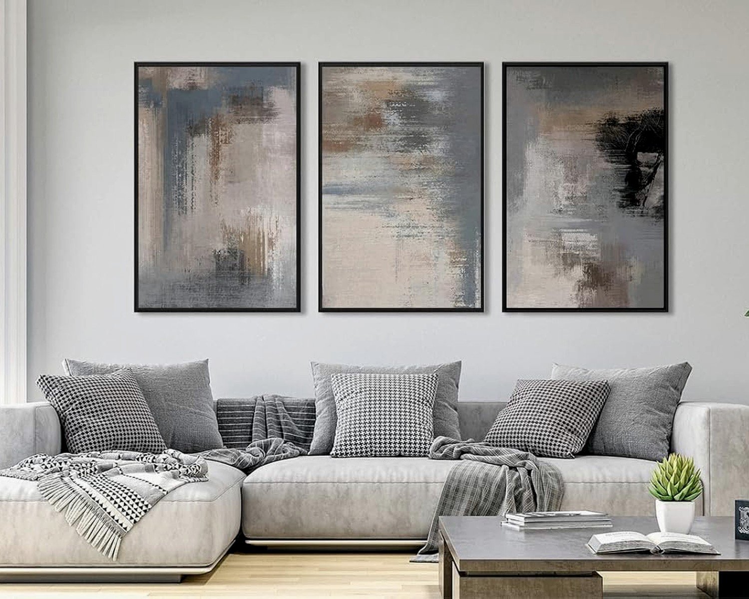 Wall Art for Grey Walls Living Room: Neutral Main Space Styling