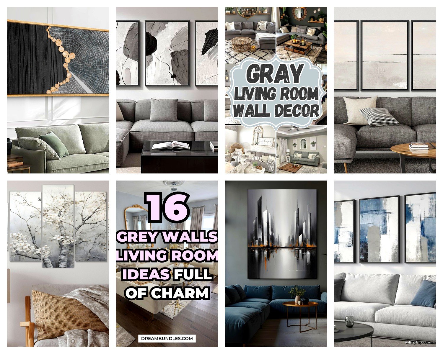 Wall Art for Grey Walls Living Room: Neutral Main Space Styling