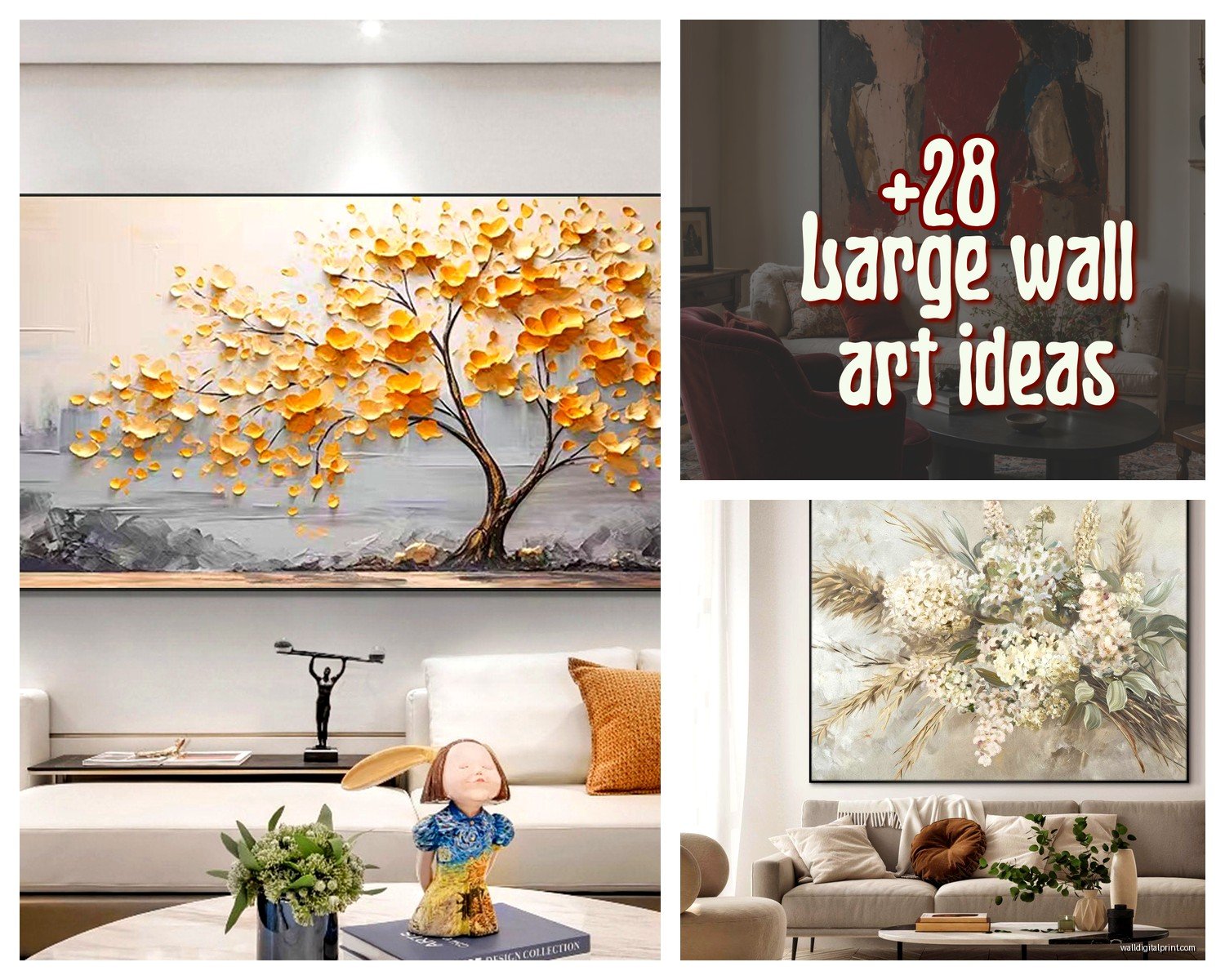 Wall Art for Large Living Room Wall: Big Space Focal Point