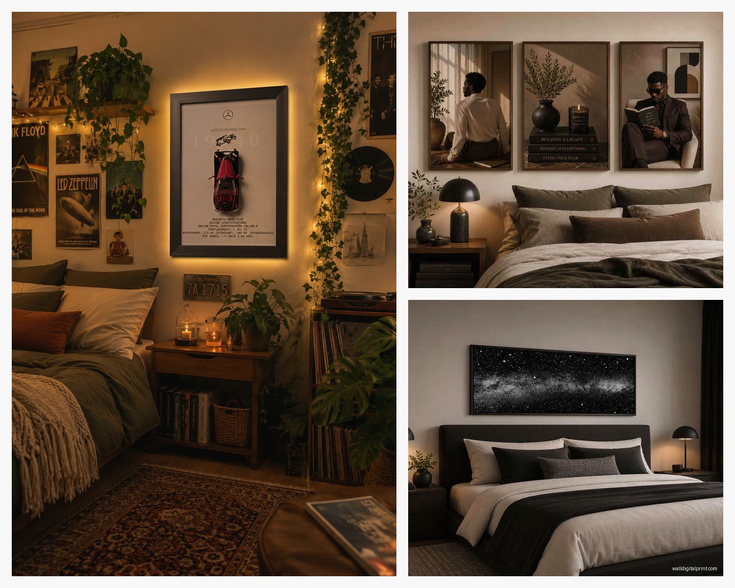 Wall Art for Man's Bedroom: Masculine Sleep Space Decor