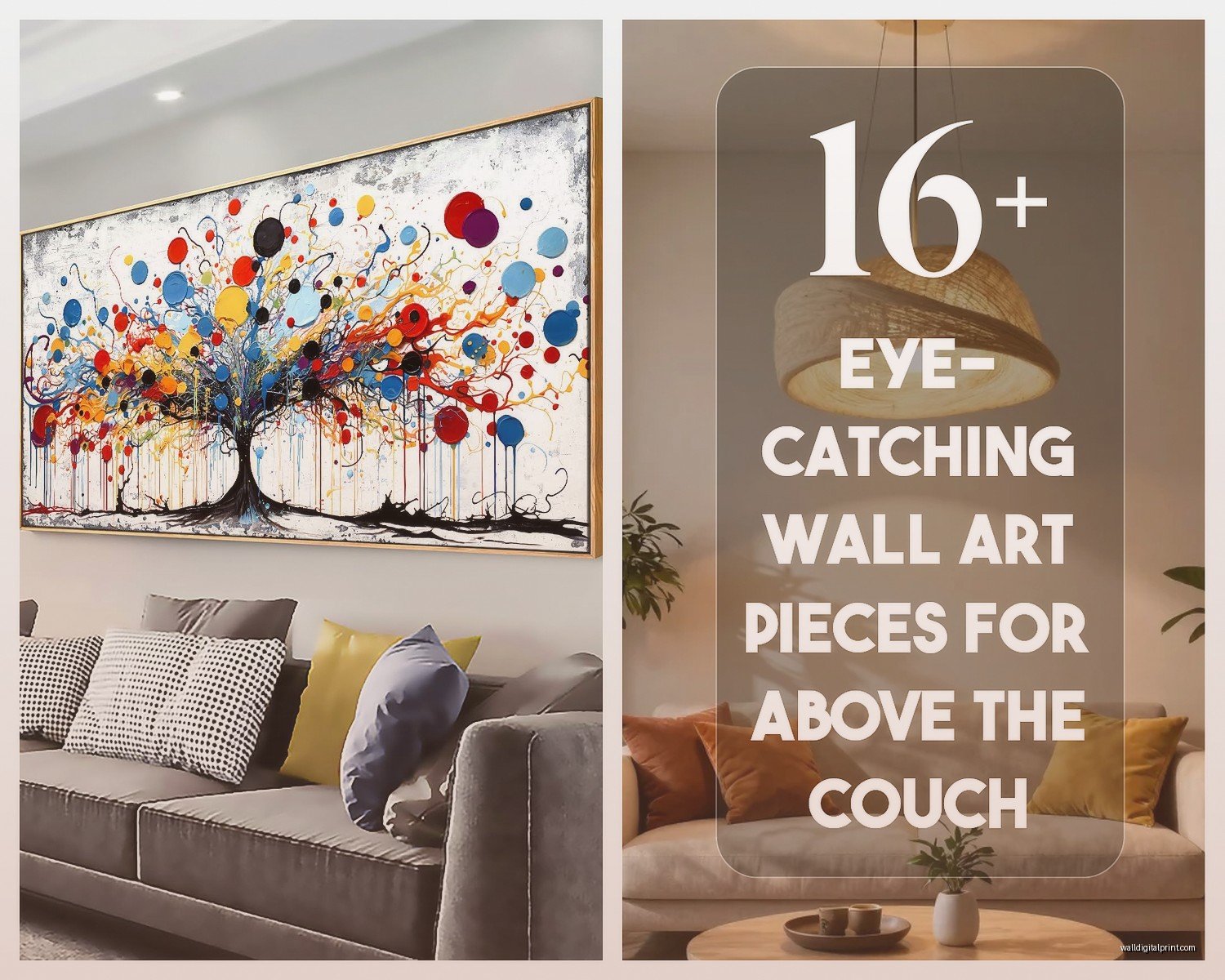 Wall Art for Over Couch: Above Sofa Sizing Guide