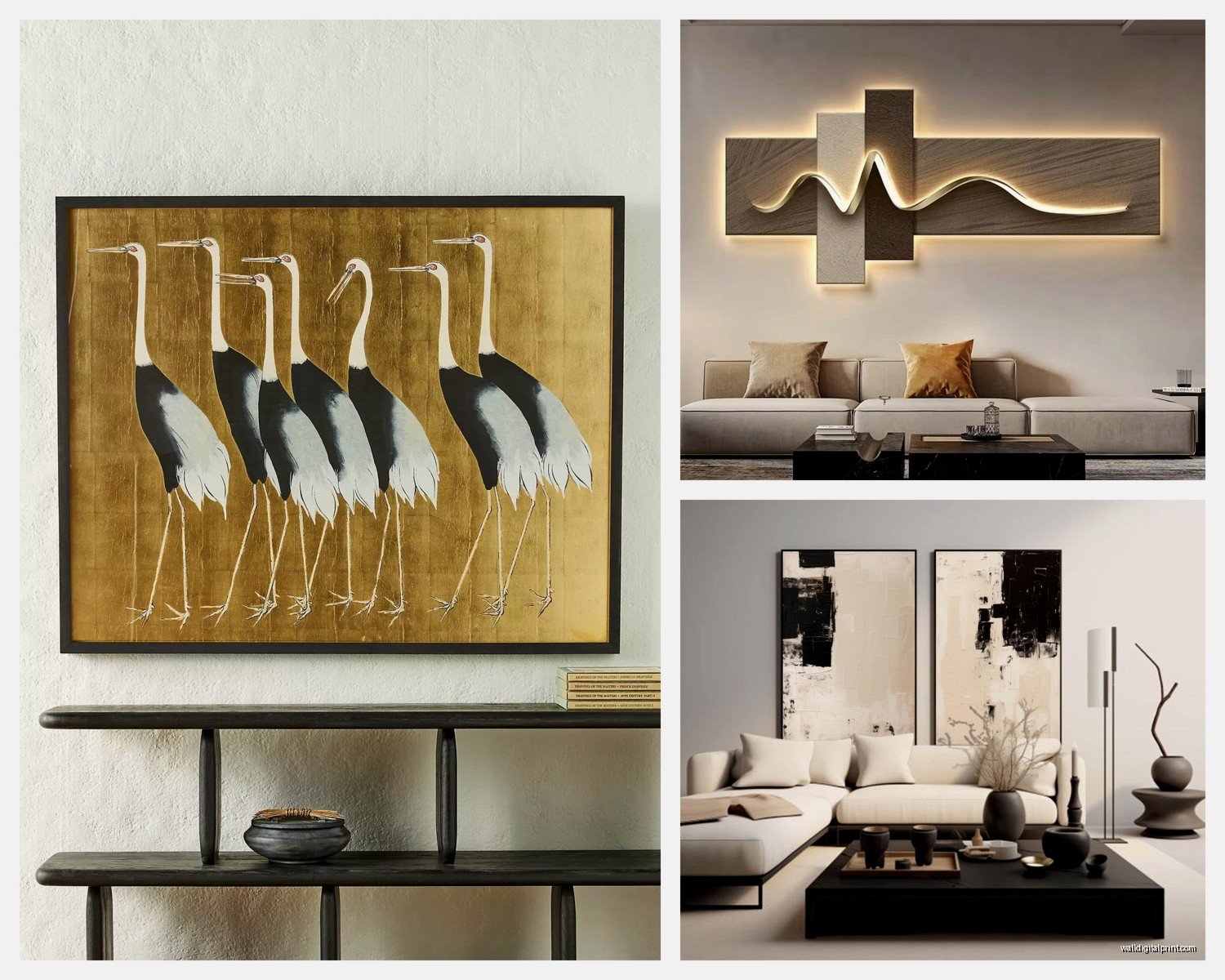 Wall Art Modern Living Room: Contemporary Main Space Styling