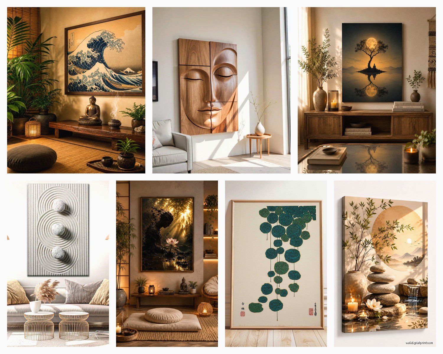 Zen Wall Art for Living Room: Peaceful Mindful Main Space