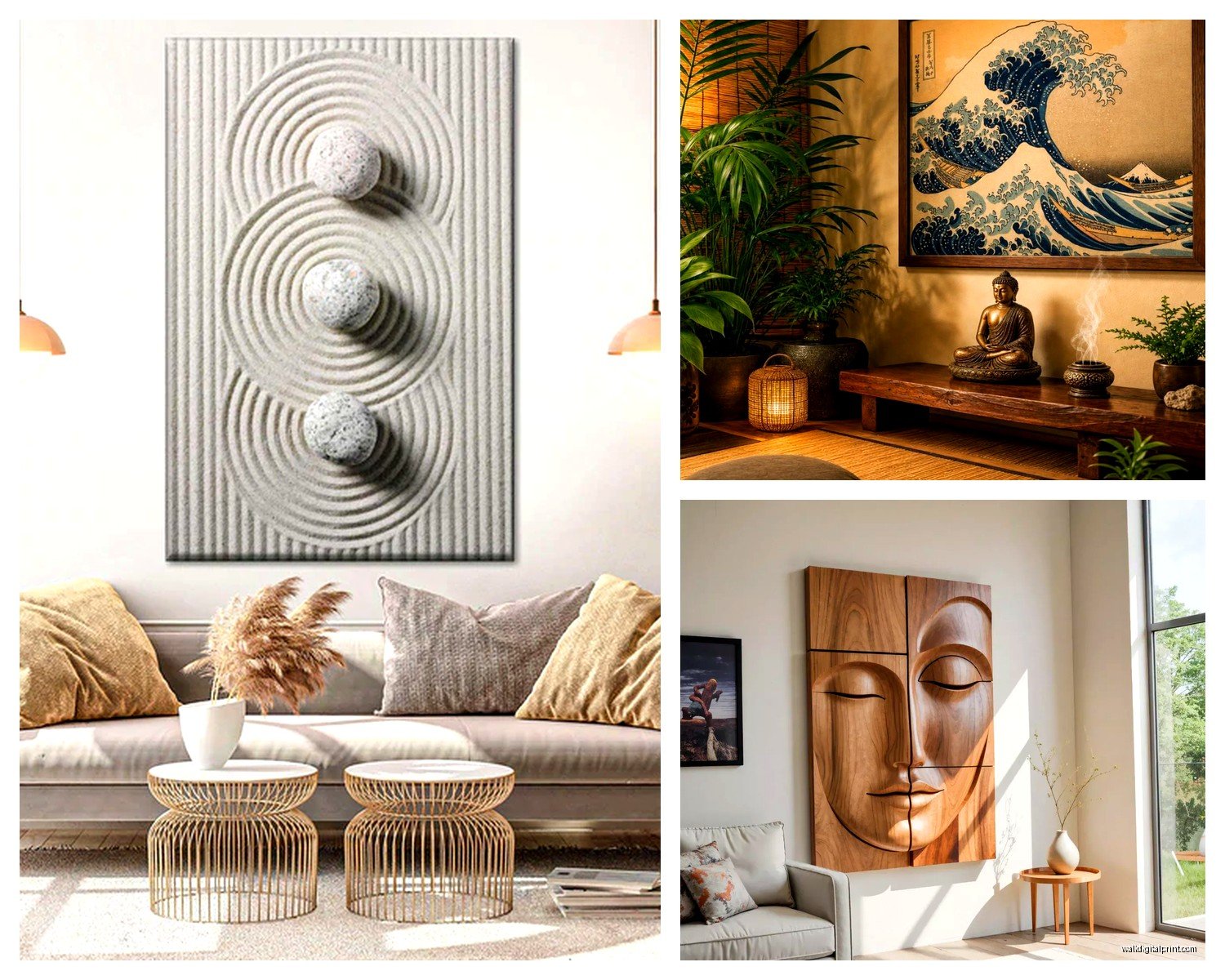 Zen Wall Art for Living Room: Peaceful Mindful Main Space