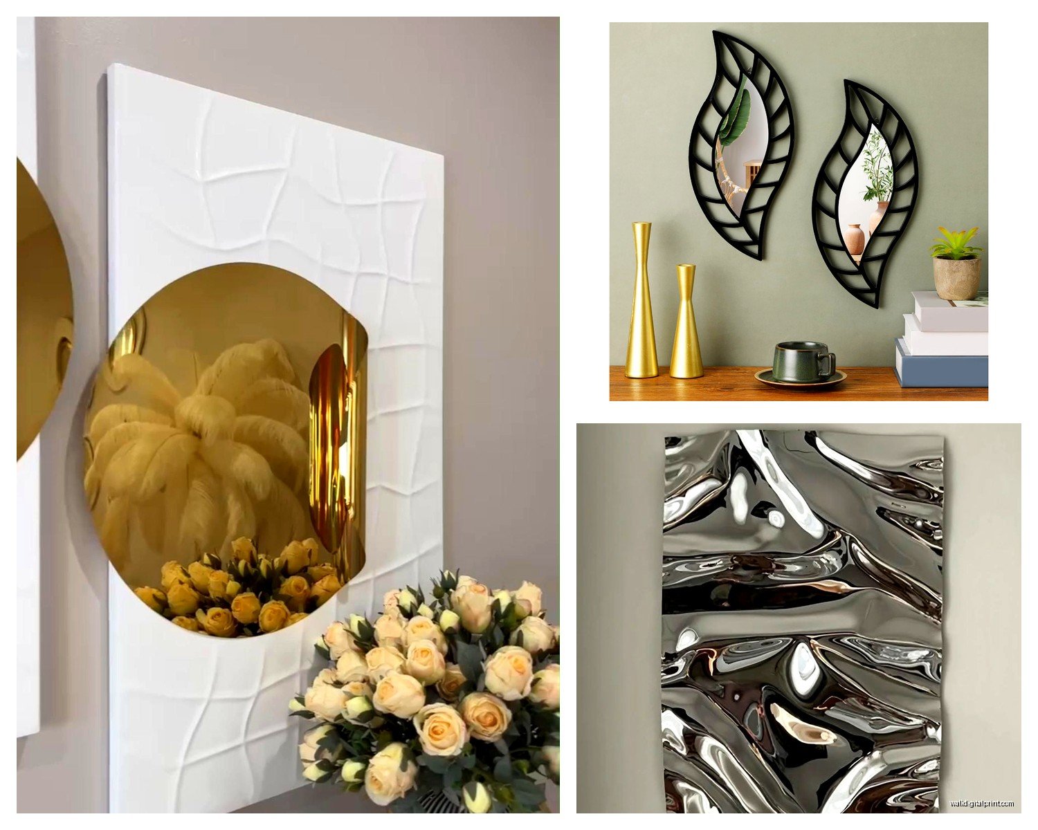 3D Mirror Wall Art: Reflective Dimensional Geometric Designs