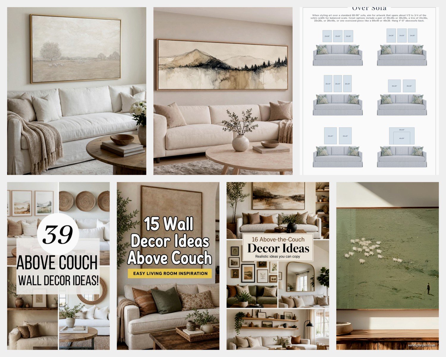 Above Sofa Wall Art: Living Room Focal Point Placement