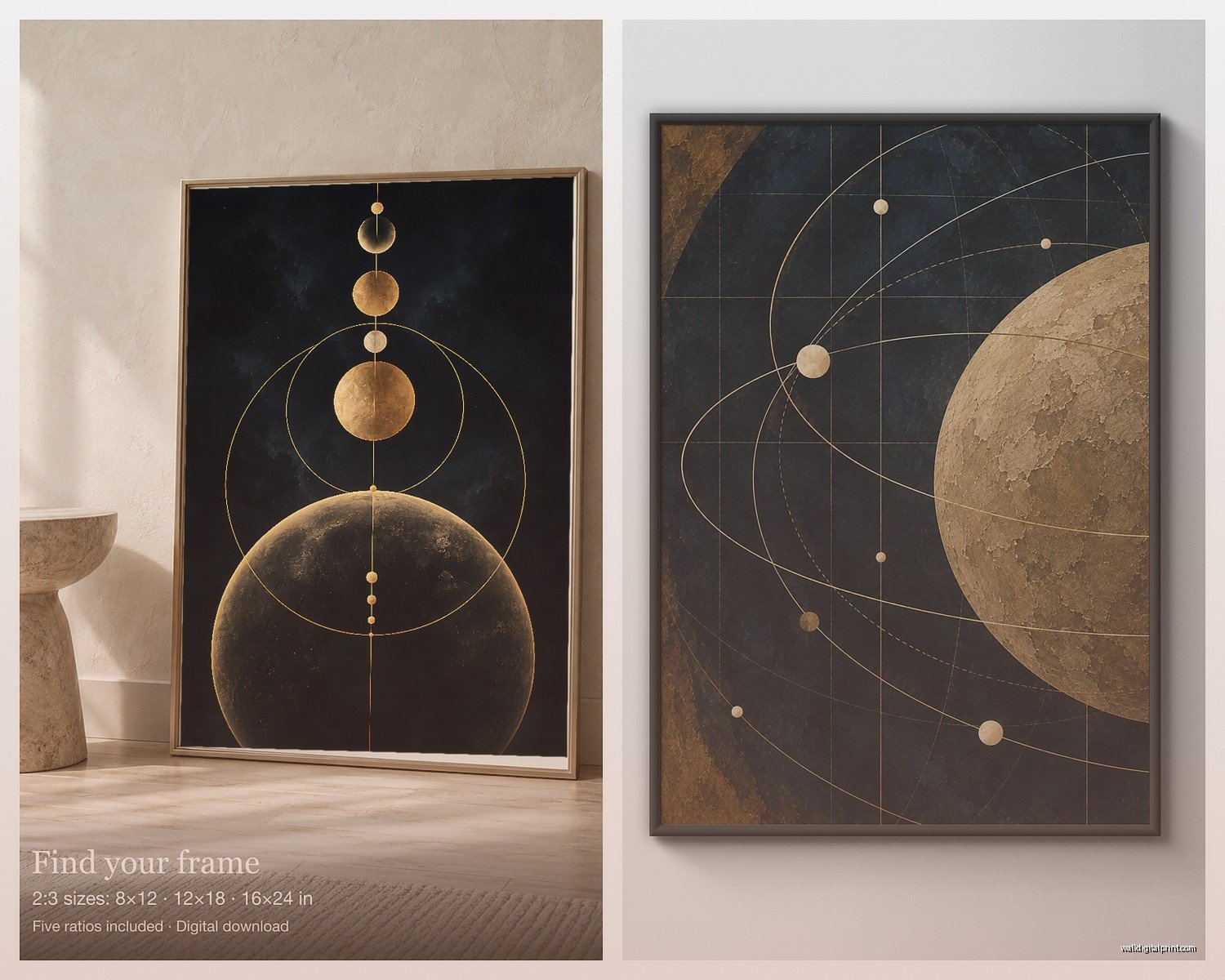 Astronomy Wall Art: Stars Planets Telescope Science Decor